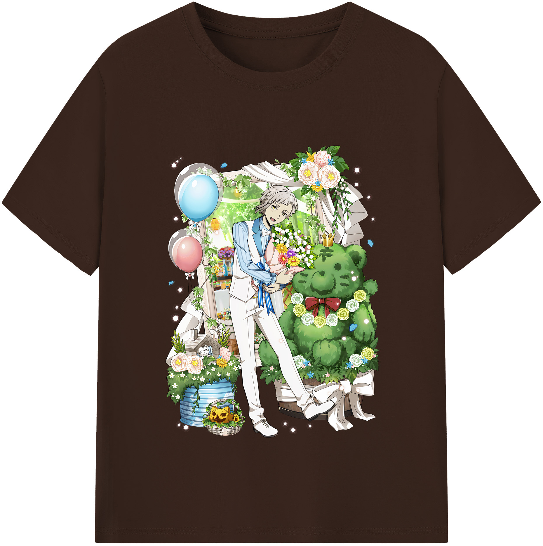 （画像用） 文豪ストレイドッグス Bungo Stray Dogs 綿100％半袖Tシャツ（フロントプリント）