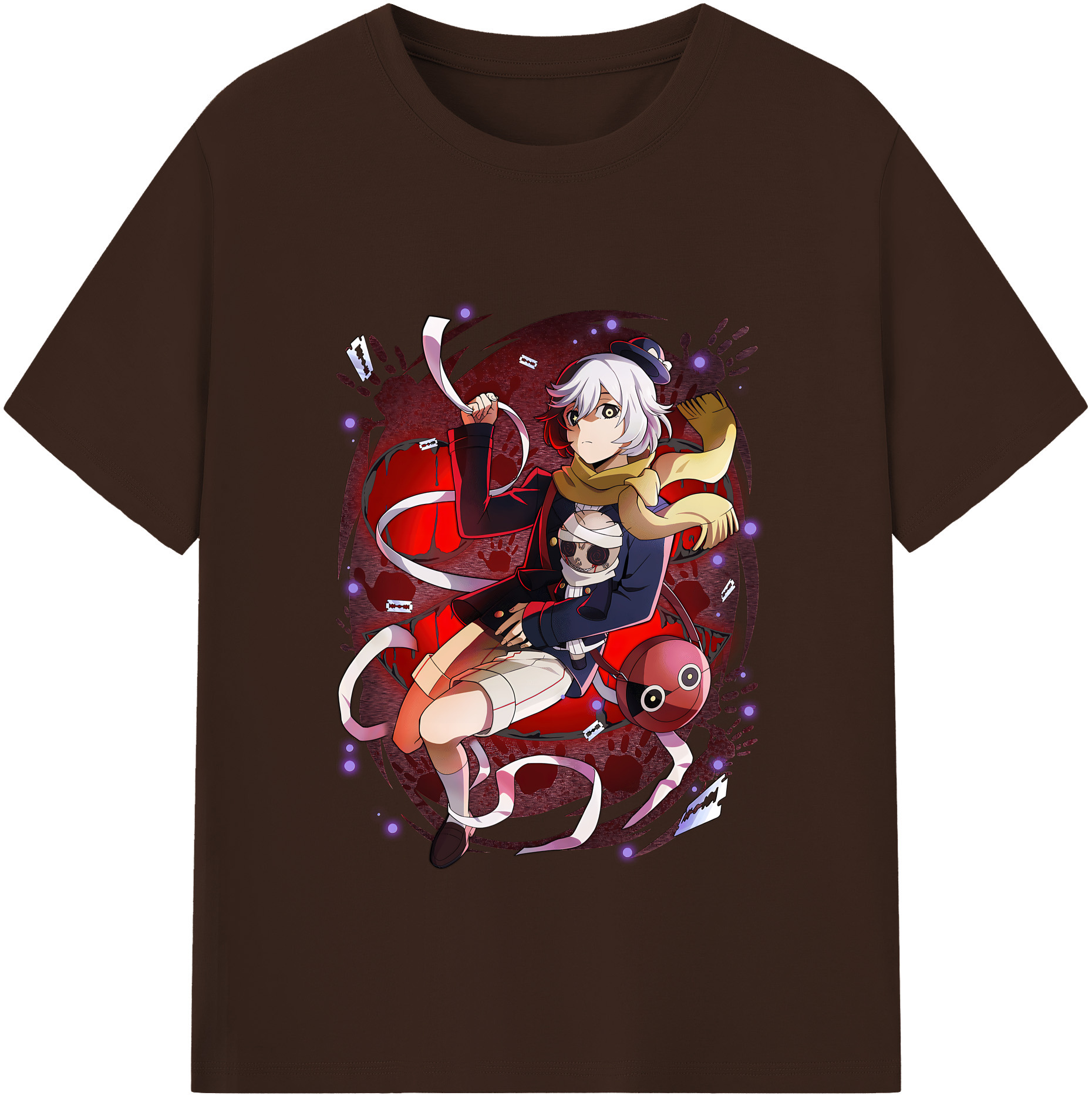 （画像用） 文豪ストレイドッグス Bungo Stray Dogs 綿100％半袖Tシャツ（フロントプリント）