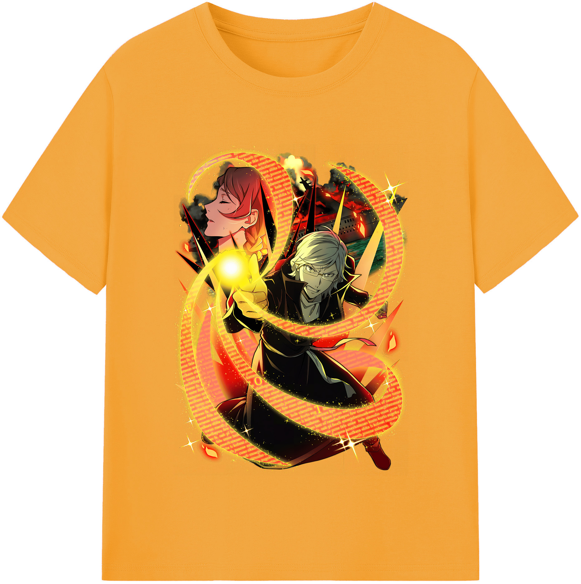 （画像用） 文豪ストレイドッグス Bungo Stray Dogs 綿100％半袖Tシャツ（フロントプリント）