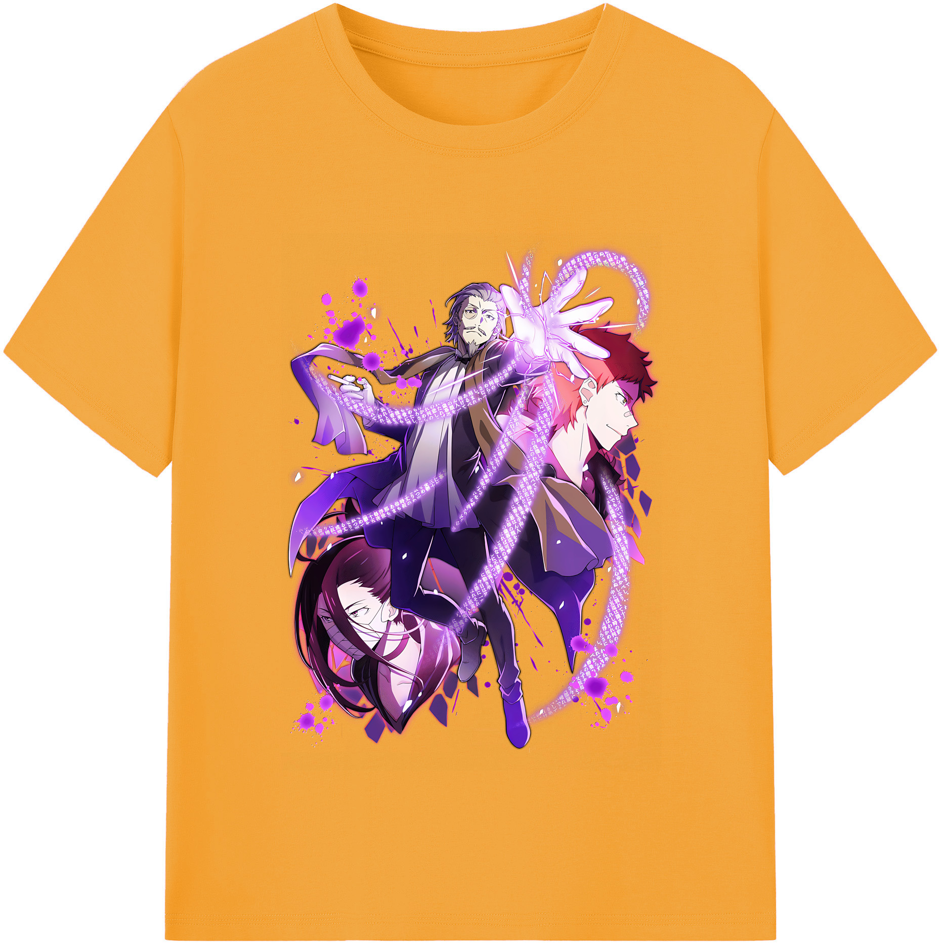 （画像用） 文豪ストレイドッグス Bungo Stray Dogs 綿100％半袖Tシャツ（フロントプリント）