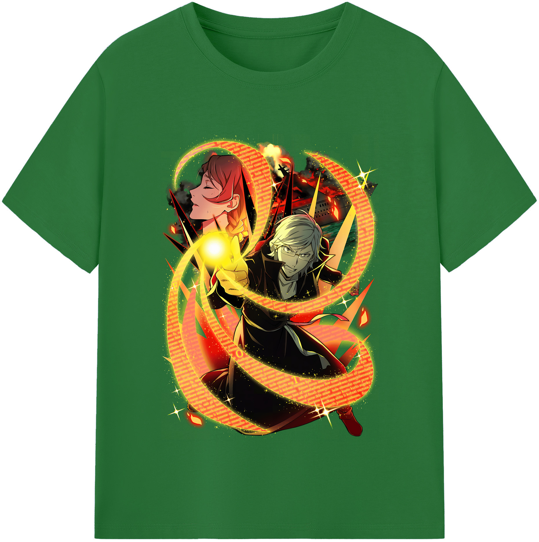 （画像用） 文豪ストレイドッグス Bungo Stray Dogs 綿100％半袖Tシャツ（フロントプリント）