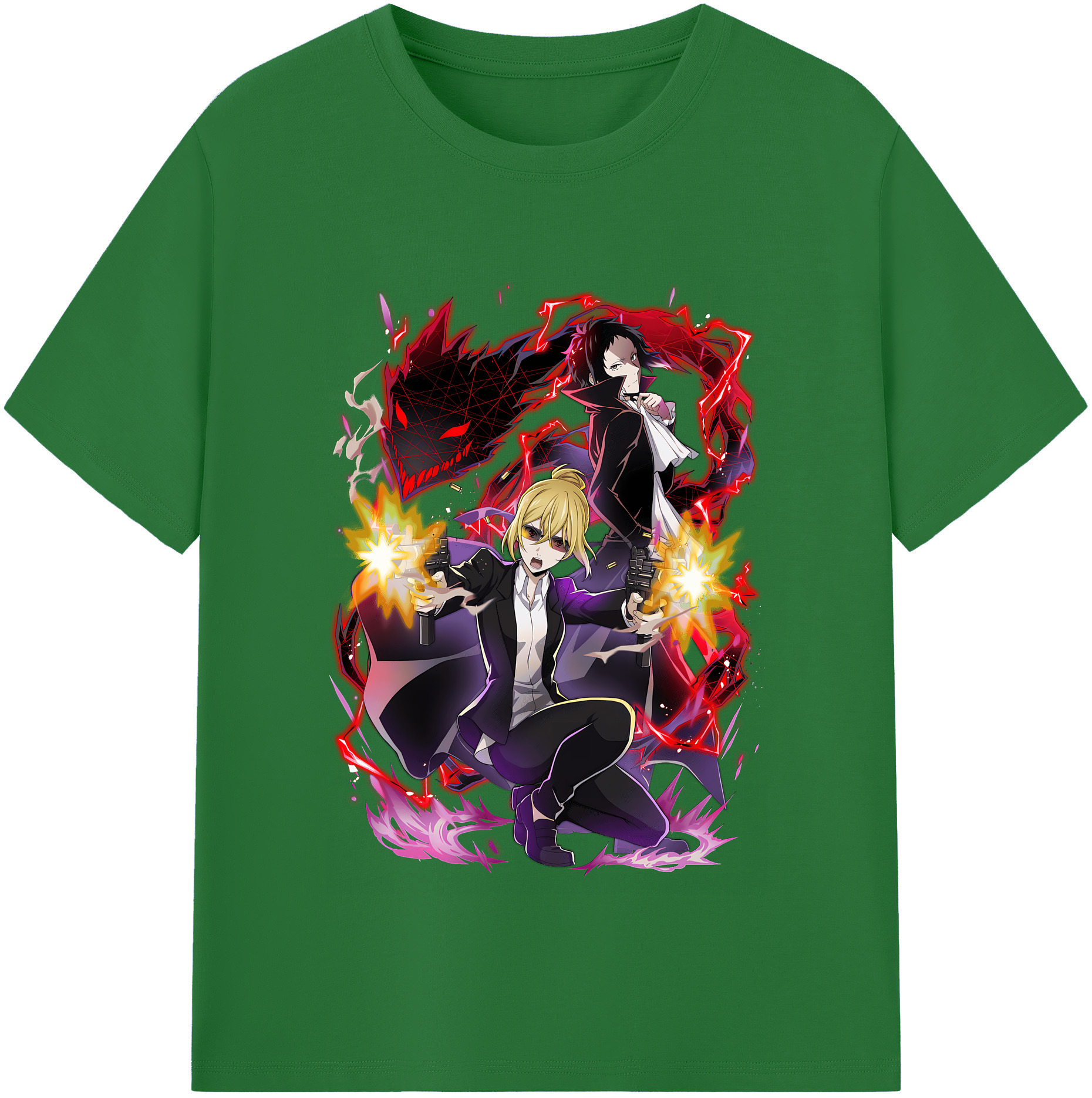 （画像用） 文豪ストレイドッグス Bungo Stray Dogs 綿100％半袖Tシャツ（フロントプリント）