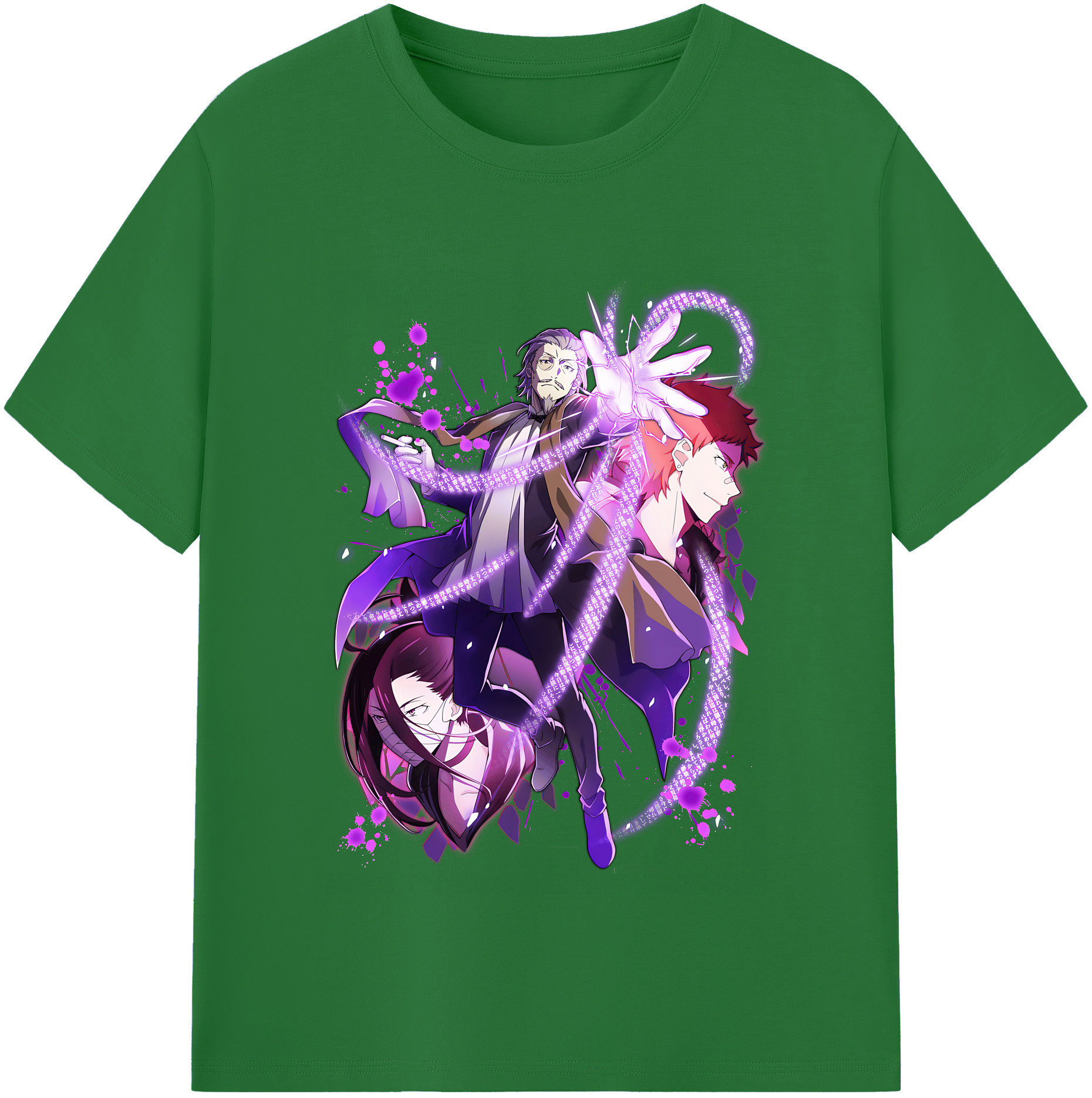 （画像用） 文豪ストレイドッグス Bungo Stray Dogs 綿100％半袖Tシャツ（フロントプリント）
