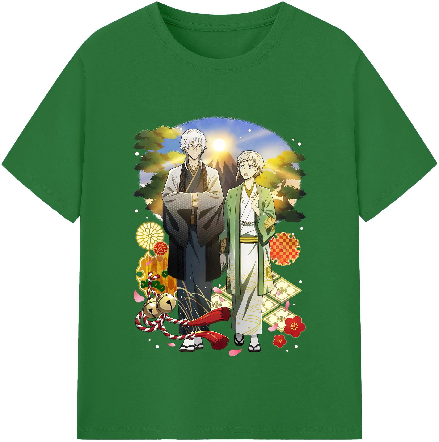 （画像用） 文豪ストレイドッグス Bungo Stray Dogs 綿100％半袖Tシャツ（フロントプリント）