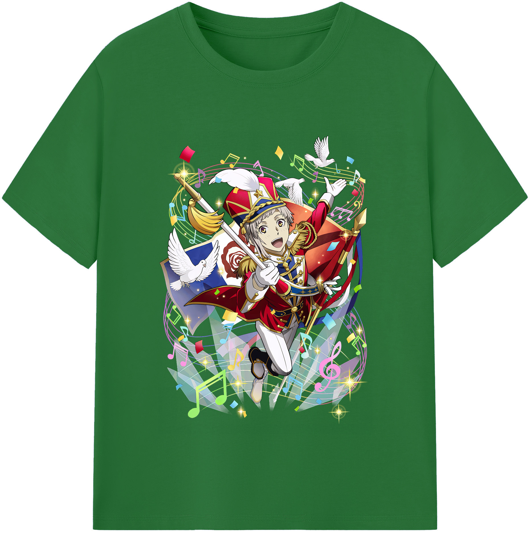 （画像用） 文豪ストレイドッグス Bungo Stray Dogs 綿100％半袖Tシャツ（フロントプリント）