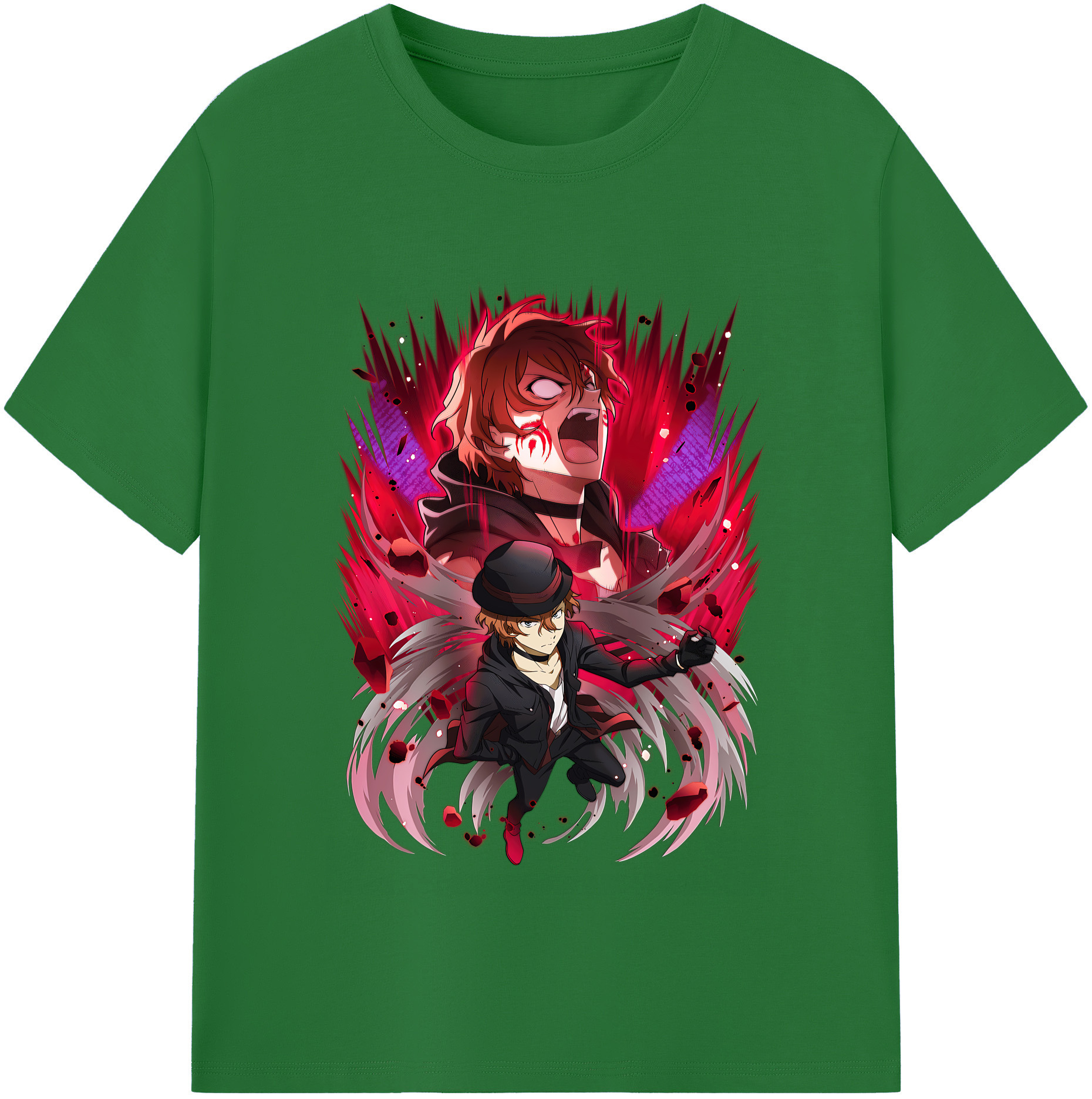（画像用） 文豪ストレイドッグス Bungo Stray Dogs 綿100％半袖Tシャツ（フロントプリント）