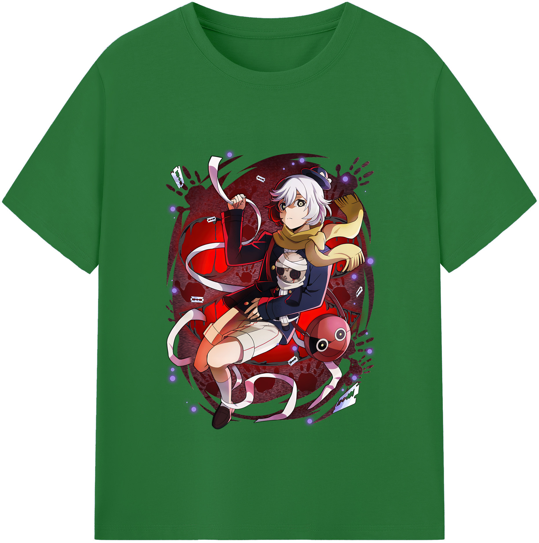 （画像用） 文豪ストレイドッグス Bungo Stray Dogs 綿100％半袖Tシャツ（フロントプリント）