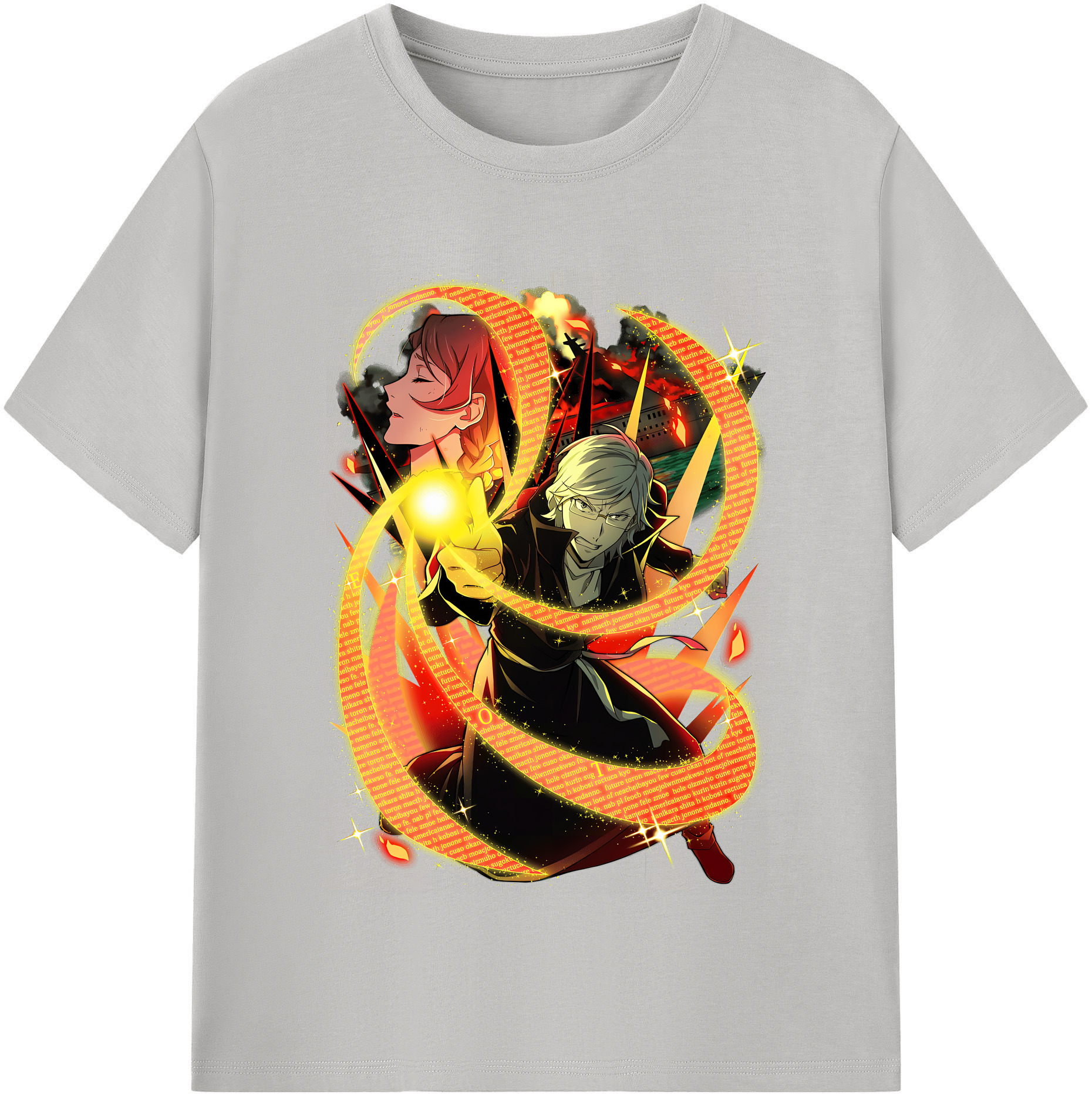 （画像用） 文豪ストレイドッグス Bungo Stray Dogs 綿100％半袖Tシャツ（フロントプリント）