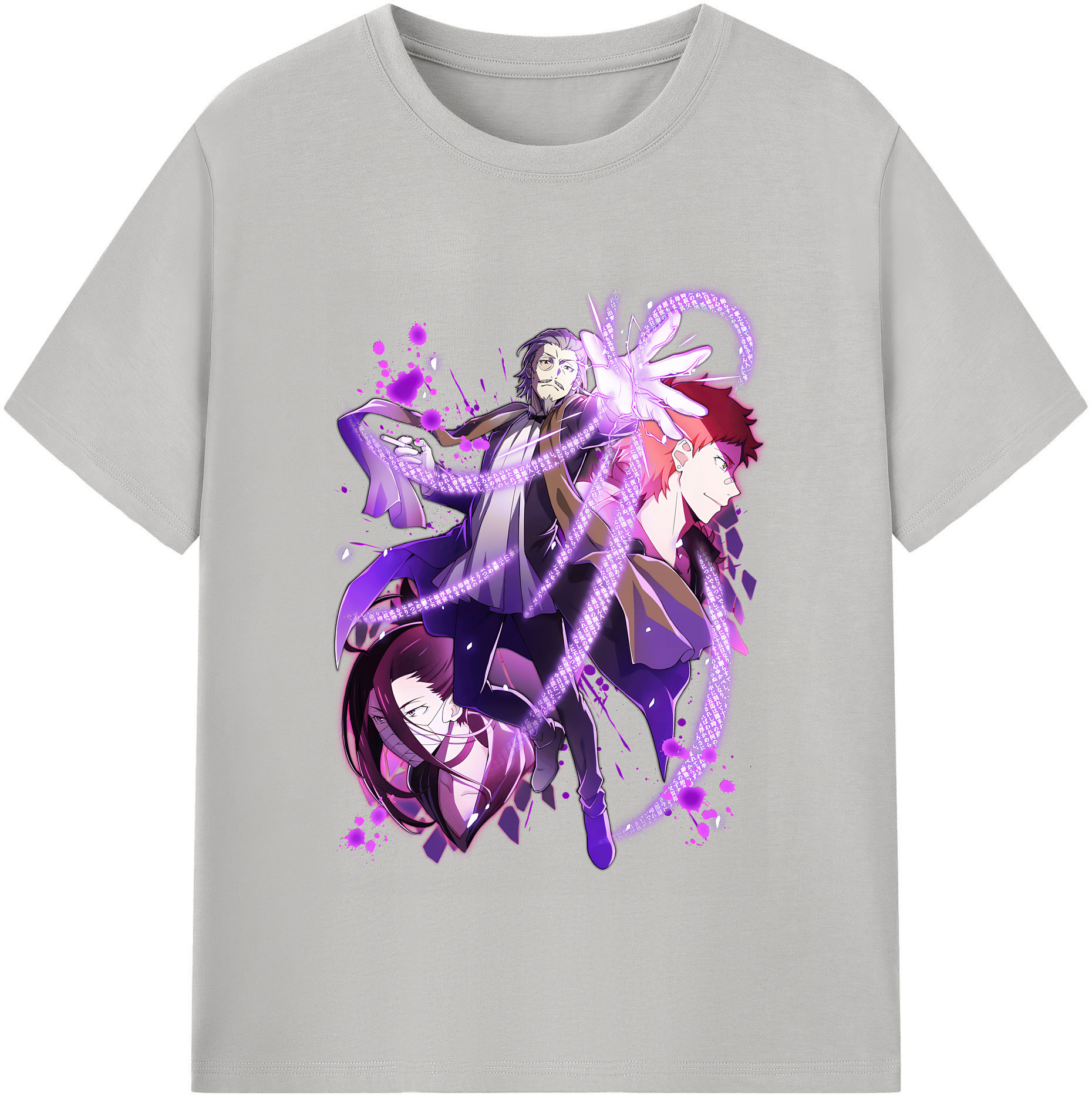 （画像用） 文豪ストレイドッグス Bungo Stray Dogs 綿100％半袖Tシャツ（フロントプリント）