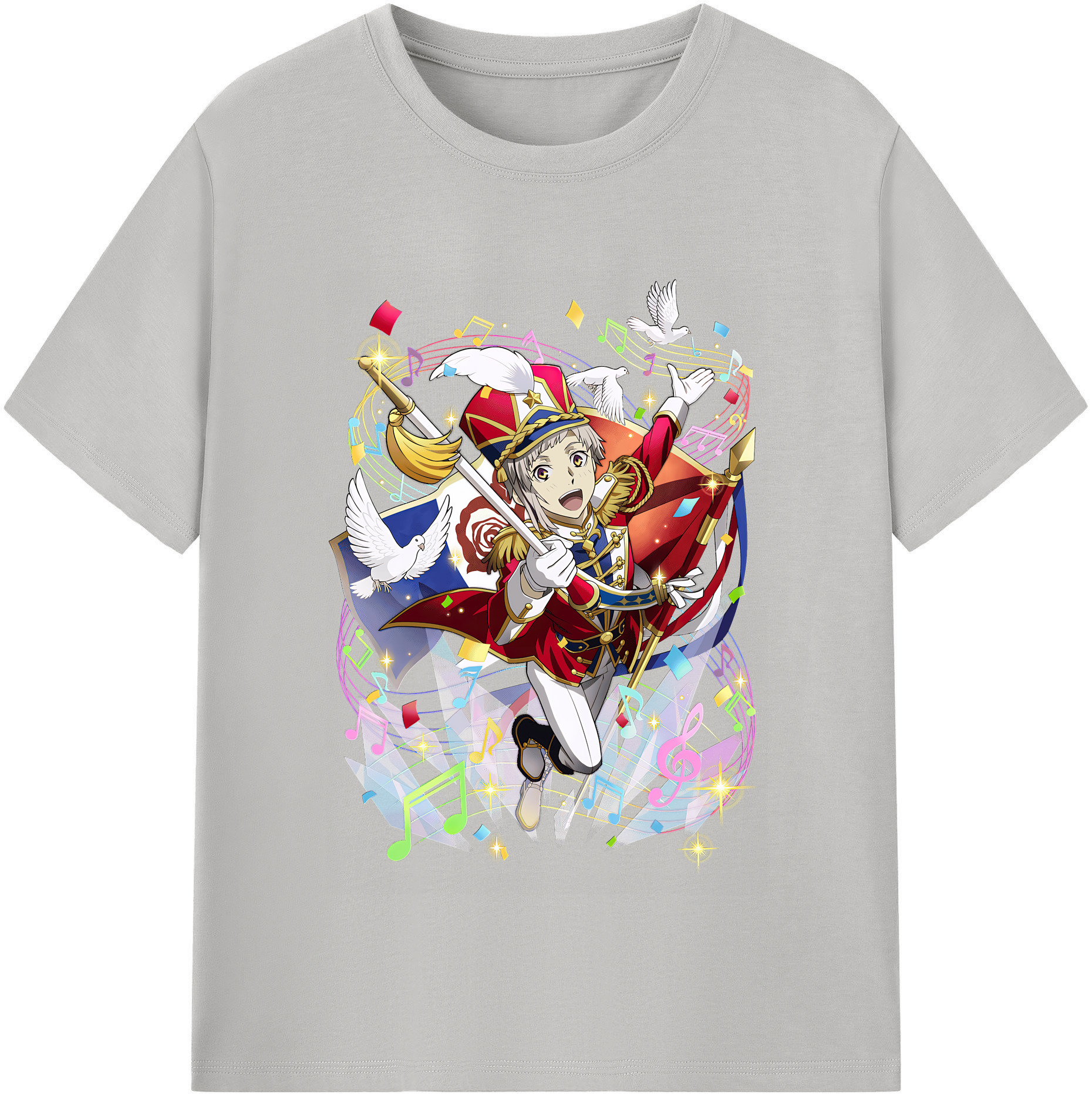 （画像用） 文豪ストレイドッグス Bungo Stray Dogs 綿100％半袖Tシャツ（フロントプリント）