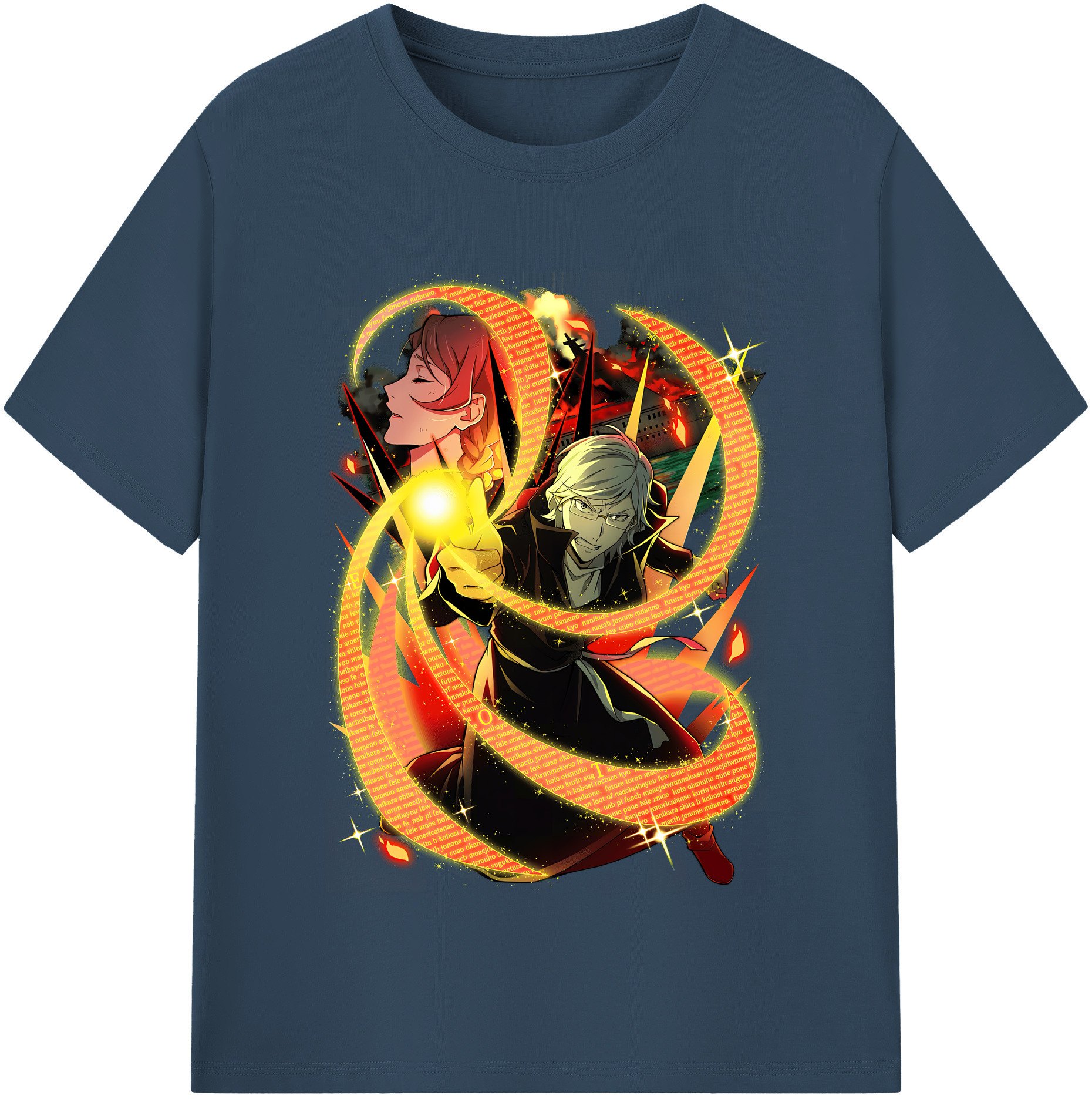 （画像用） 文豪ストレイドッグス Bungo Stray Dogs 綿100％半袖Tシャツ（フロントプリント）