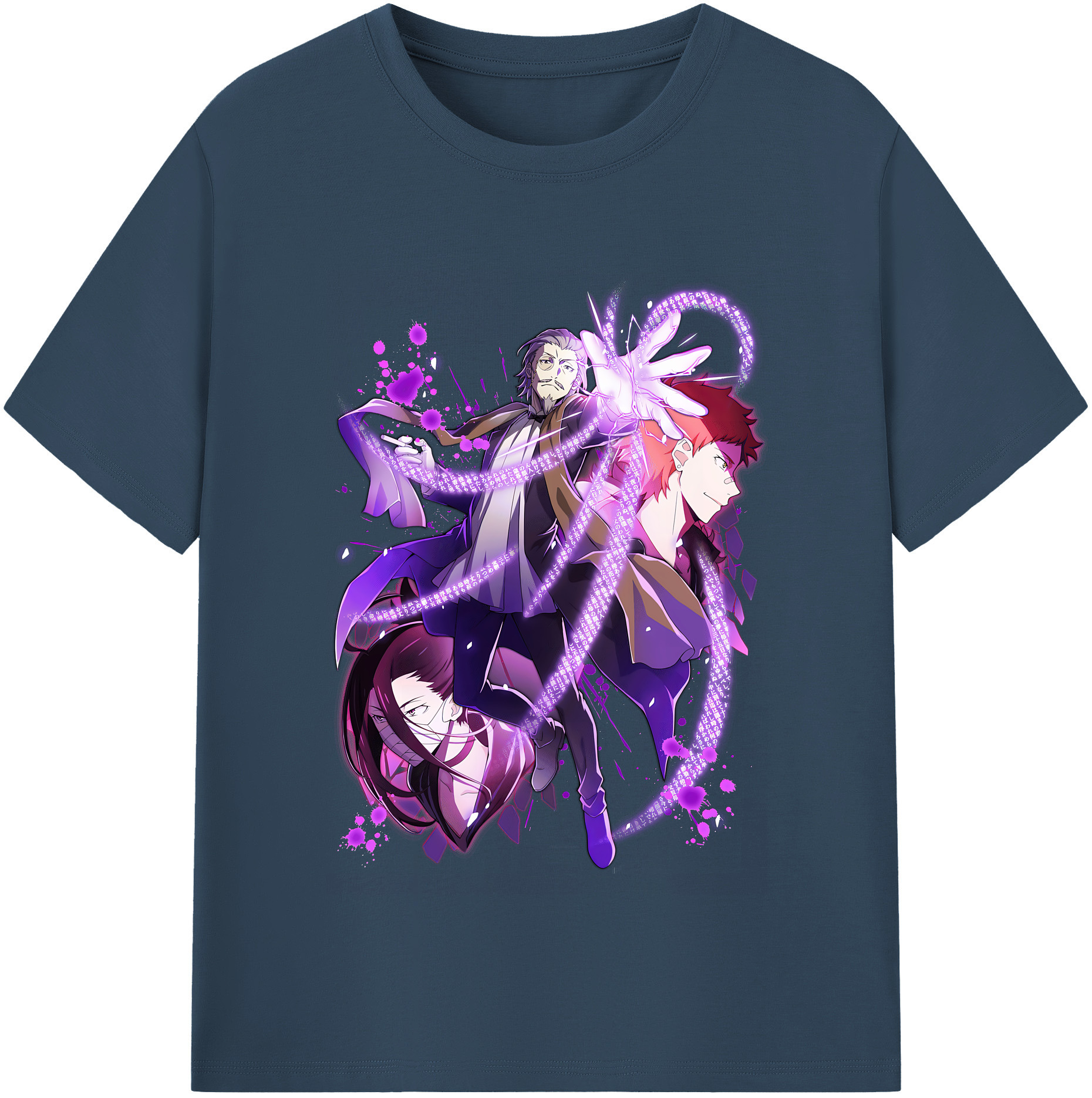 （画像用） 文豪ストレイドッグス Bungo Stray Dogs 綿100％半袖Tシャツ（フロントプリント）