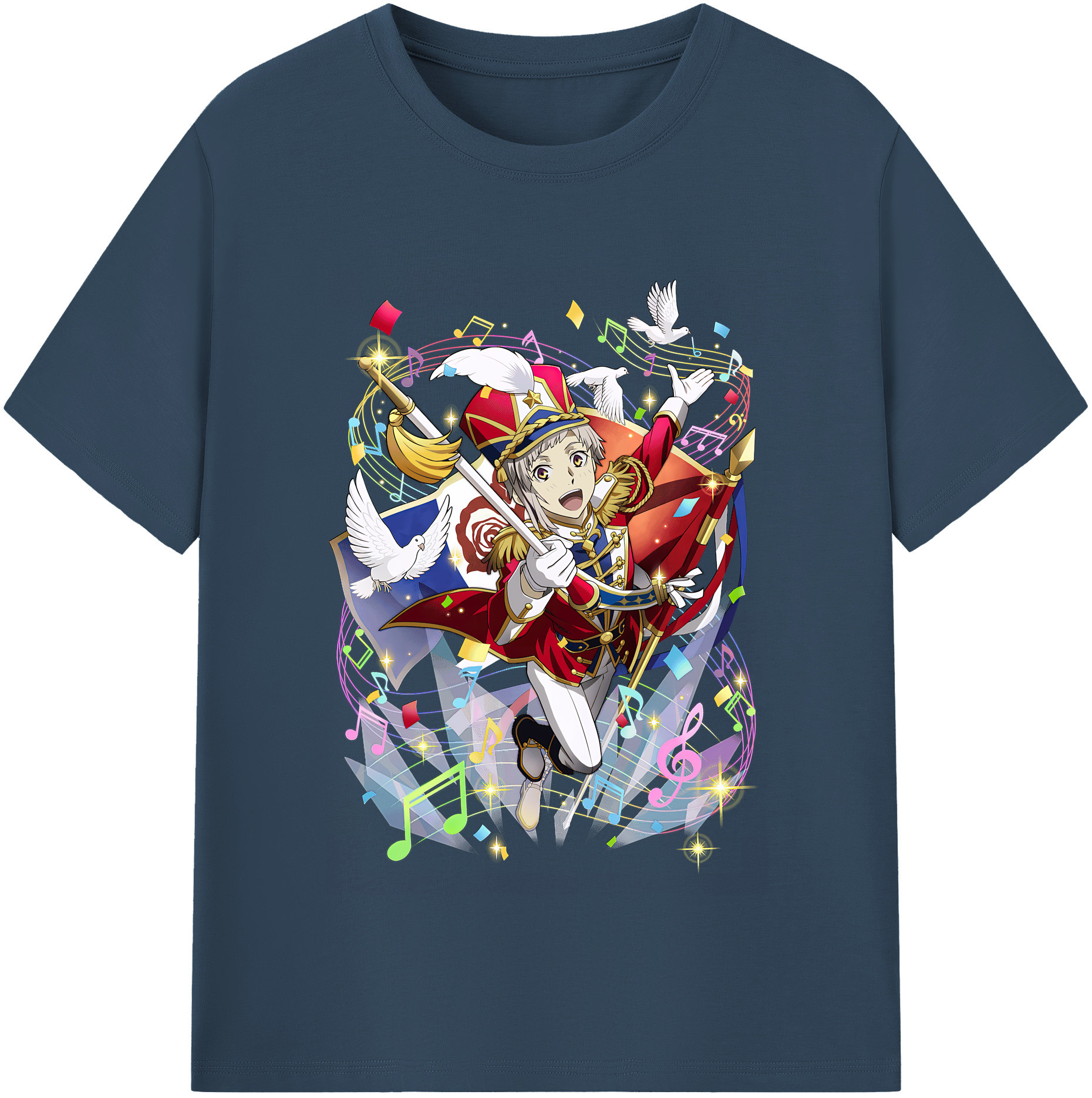 （画像用） 文豪ストレイドッグス Bungo Stray Dogs 綿100％半袖Tシャツ（フロントプリント）