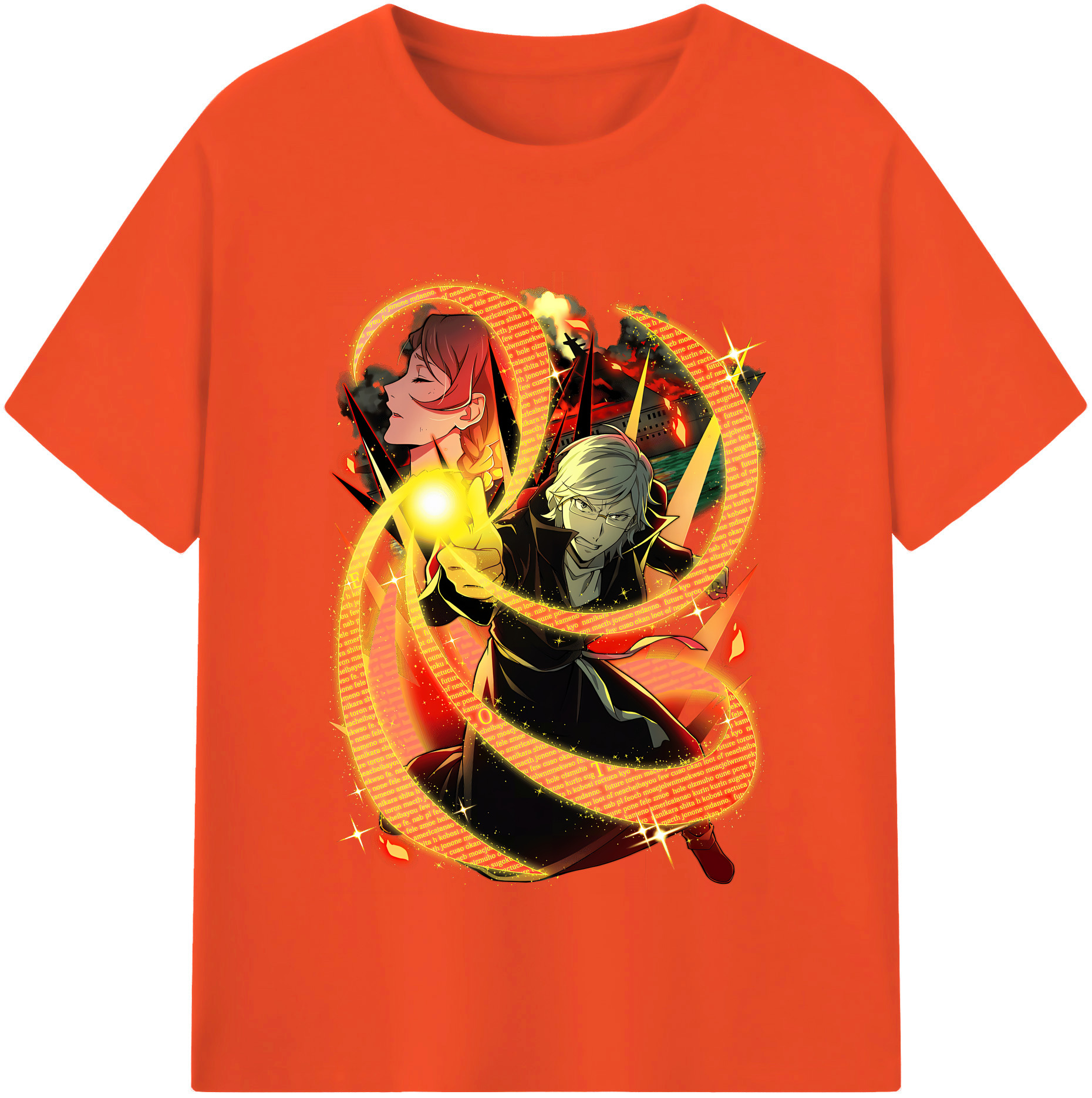 （画像用） 文豪ストレイドッグス Bungo Stray Dogs 綿100％半袖Tシャツ（フロントプリント）