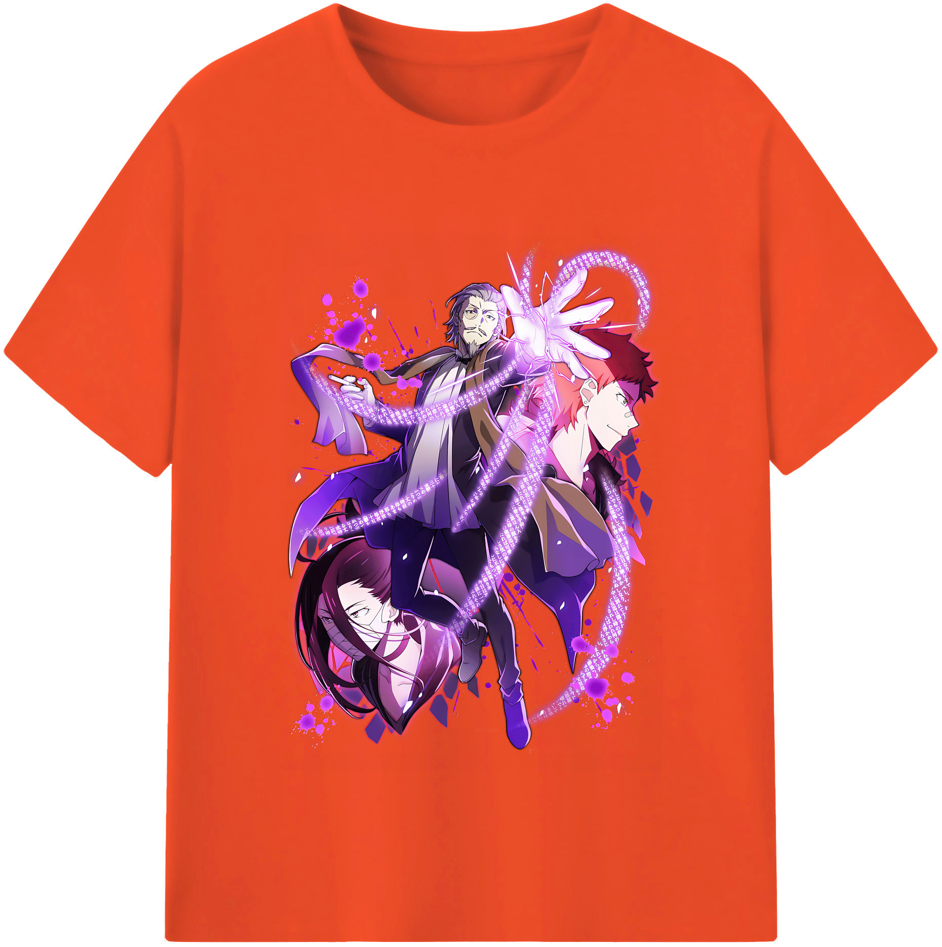 （画像用） 文豪ストレイドッグス Bungo Stray Dogs 綿100％半袖Tシャツ（フロントプリント）