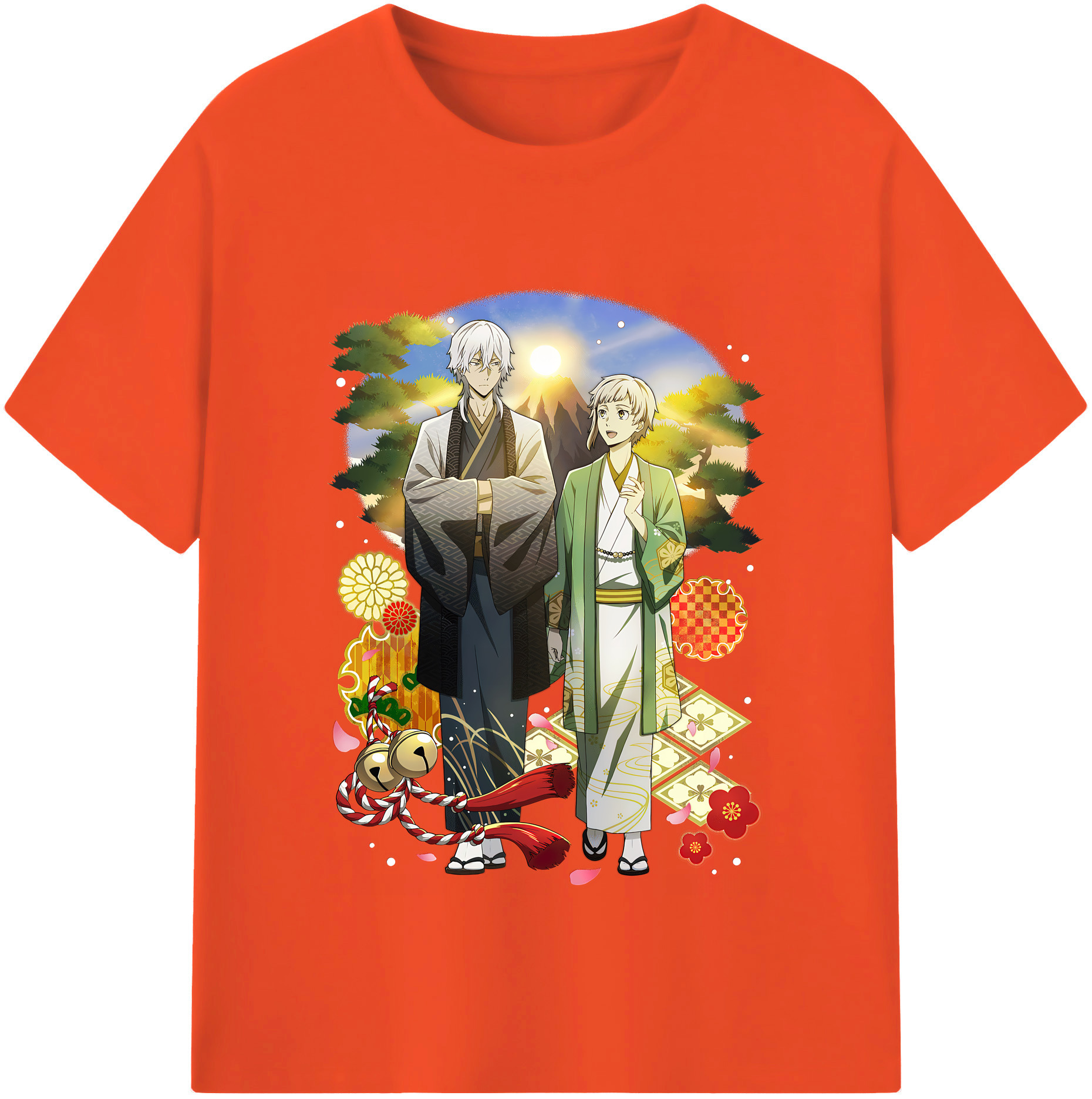 （画像用） 文豪ストレイドッグス Bungo Stray Dogs 綿100％半袖Tシャツ（フロントプリント）