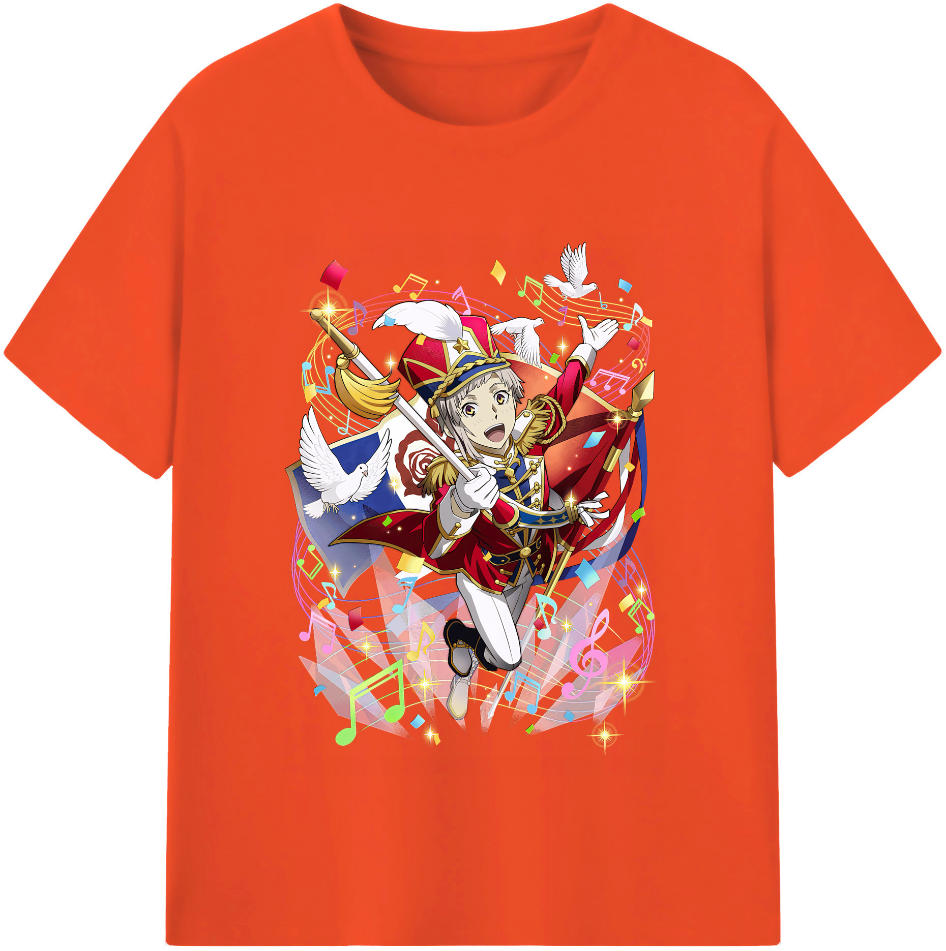 （画像用） 文豪ストレイドッグス Bungo Stray Dogs 綿100％半袖Tシャツ（フロントプリント）