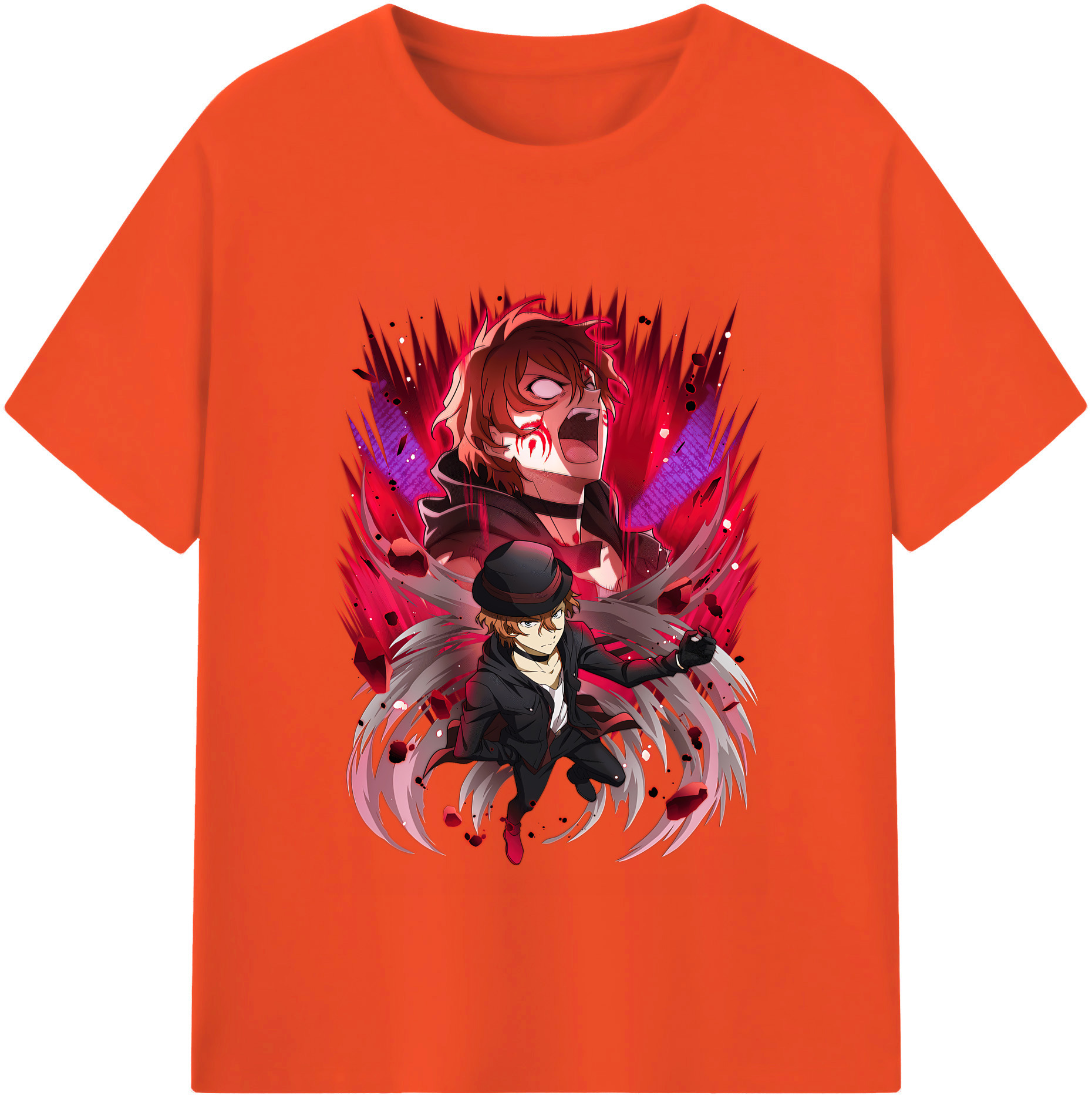 （画像用） 文豪ストレイドッグス Bungo Stray Dogs 綿100％半袖Tシャツ（フロントプリント）