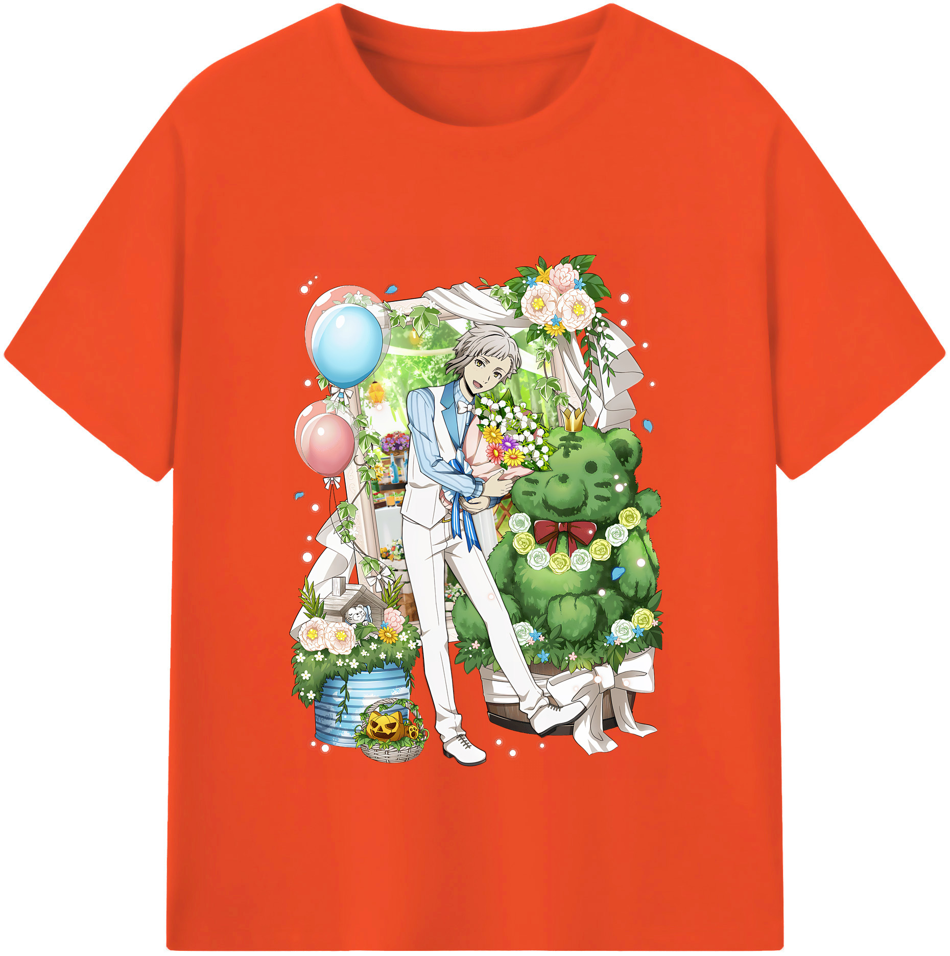 （画像用） 文豪ストレイドッグス Bungo Stray Dogs 綿100％半袖Tシャツ（フロントプリント）