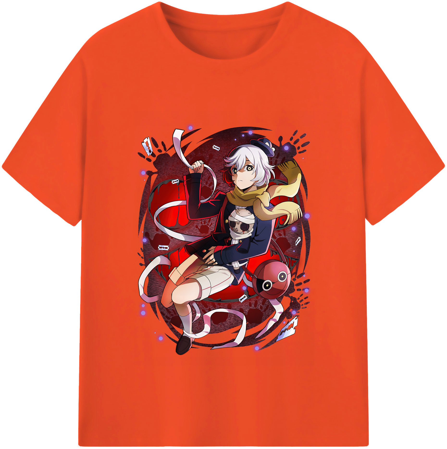 （画像用） 文豪ストレイドッグス Bungo Stray Dogs 綿100％半袖Tシャツ（フロントプリント）