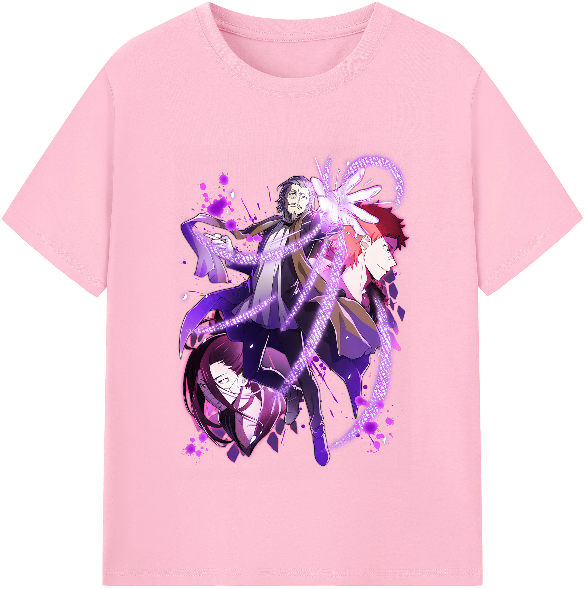 （画像用） 文豪ストレイドッグス Bungo Stray Dogs 綿100％半袖Tシャツ（フロントプリント）