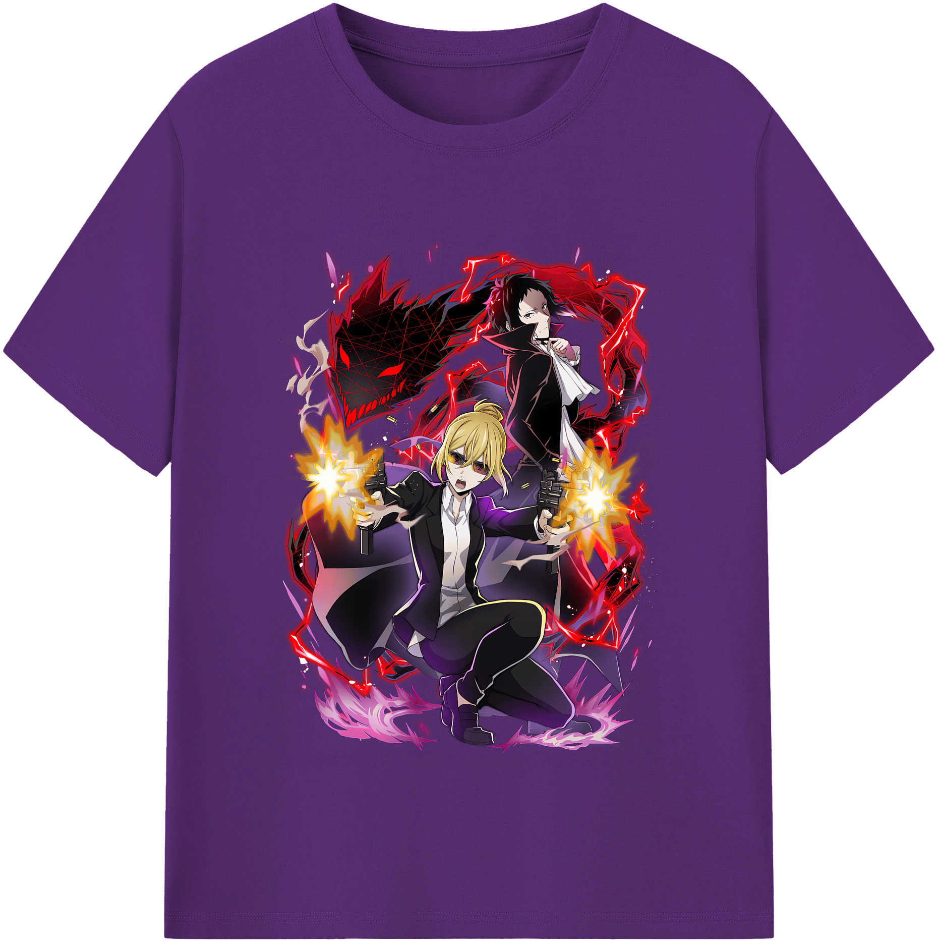 （画像用） 文豪ストレイドッグス Bungo Stray Dogs 綿100％半袖Tシャツ（フロントプリント）