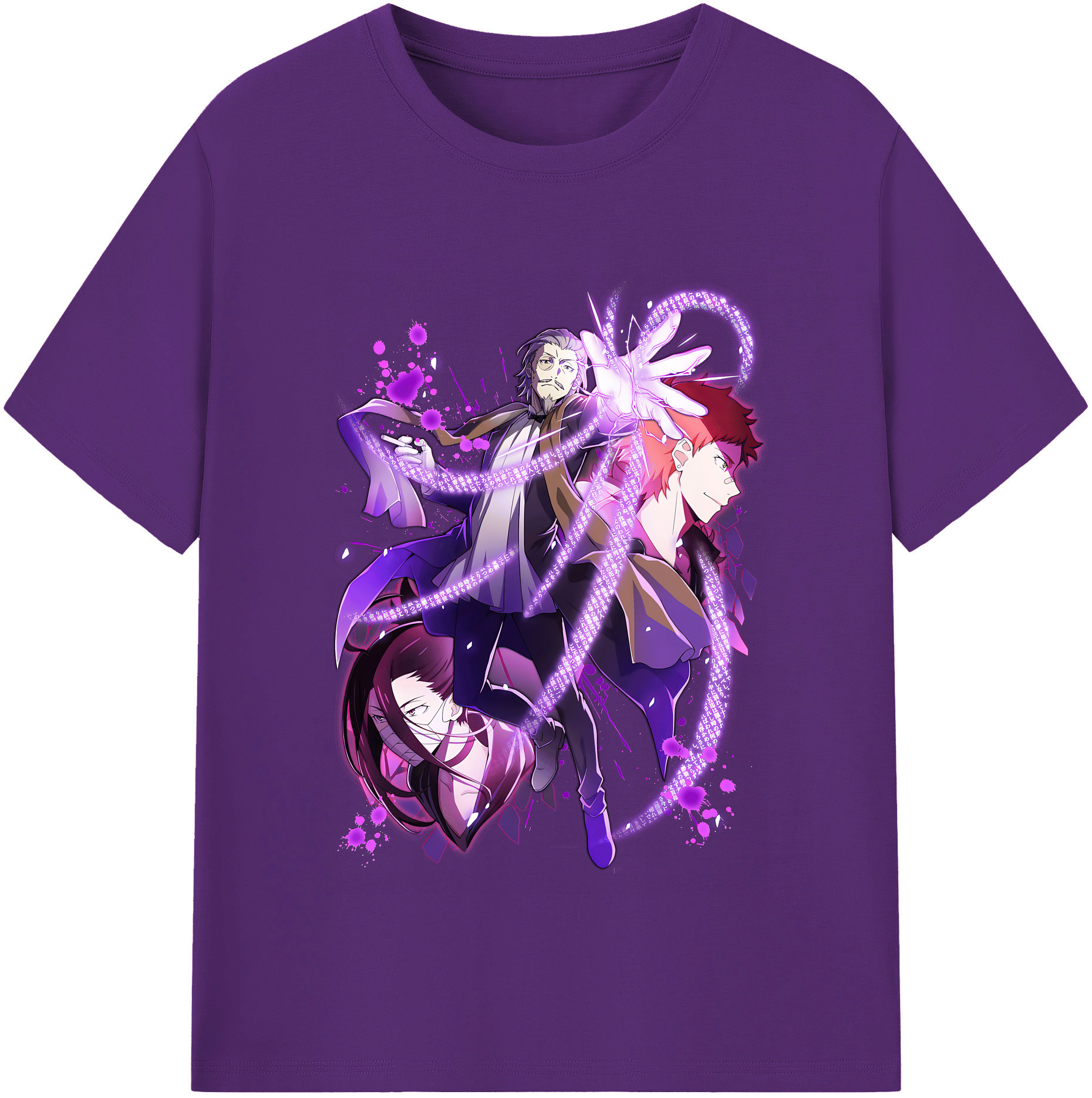 （画像用） 文豪ストレイドッグス Bungo Stray Dogs 綿100％半袖Tシャツ（フロントプリント）