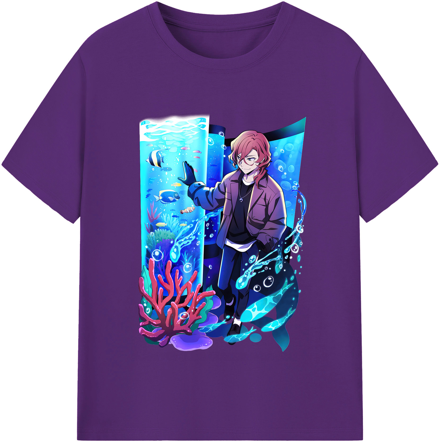（画像用） 文豪ストレイドッグス Bungo Stray Dogs 綿100％半袖Tシャツ（フロントプリント）