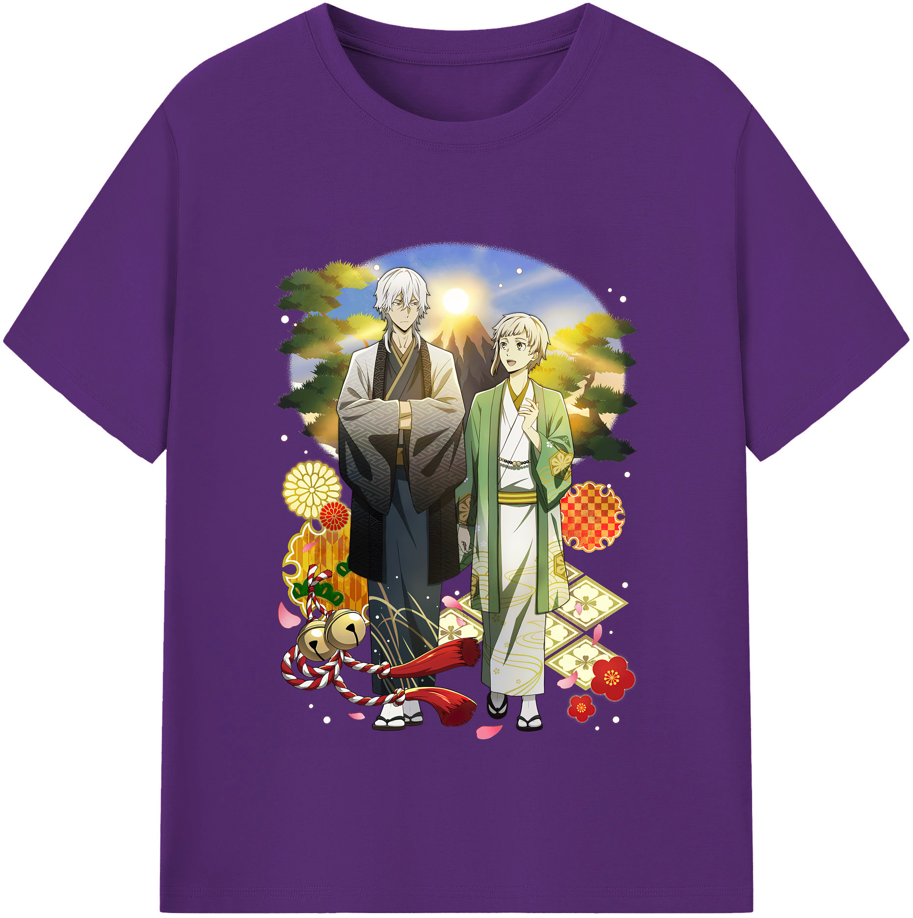 （画像用） 文豪ストレイドッグス Bungo Stray Dogs 綿100％半袖Tシャツ（フロントプリント）