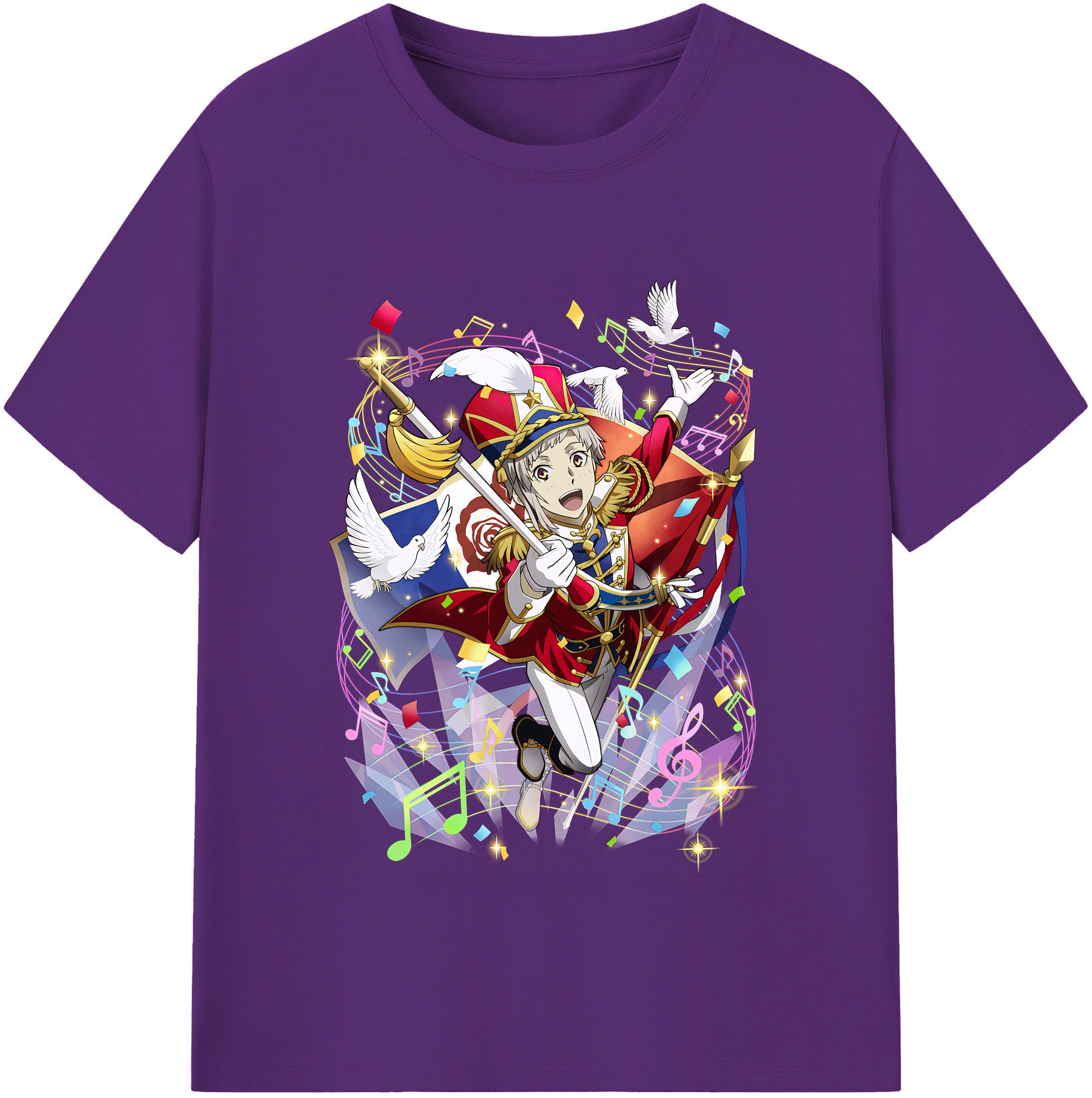 （画像用） 文豪ストレイドッグス Bungo Stray Dogs 綿100％半袖Tシャツ（フロントプリント）
