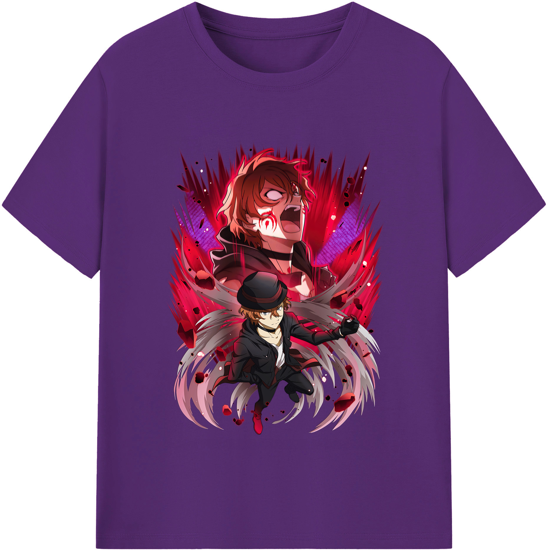 （画像用） 文豪ストレイドッグス Bungo Stray Dogs 綿100％半袖Tシャツ（フロントプリント）