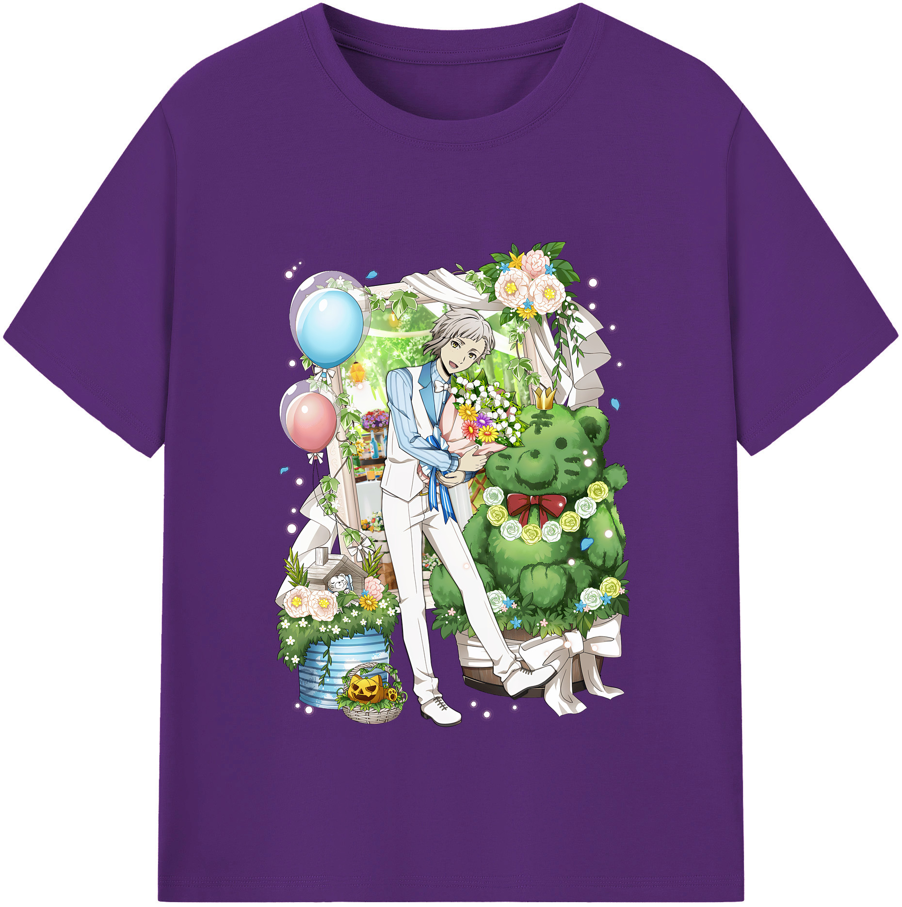 （画像用） 文豪ストレイドッグス Bungo Stray Dogs 綿100％半袖Tシャツ（フロントプリント）