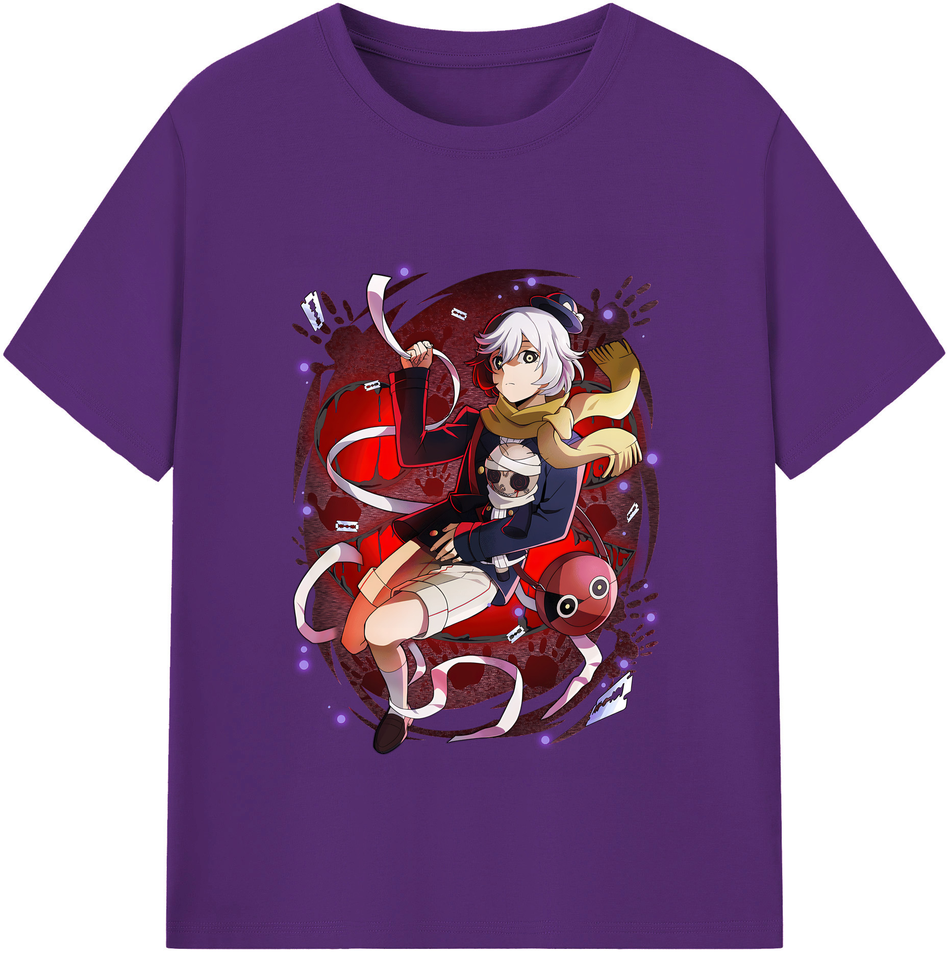 （画像用） 文豪ストレイドッグス Bungo Stray Dogs 綿100％半袖Tシャツ（フロントプリント）