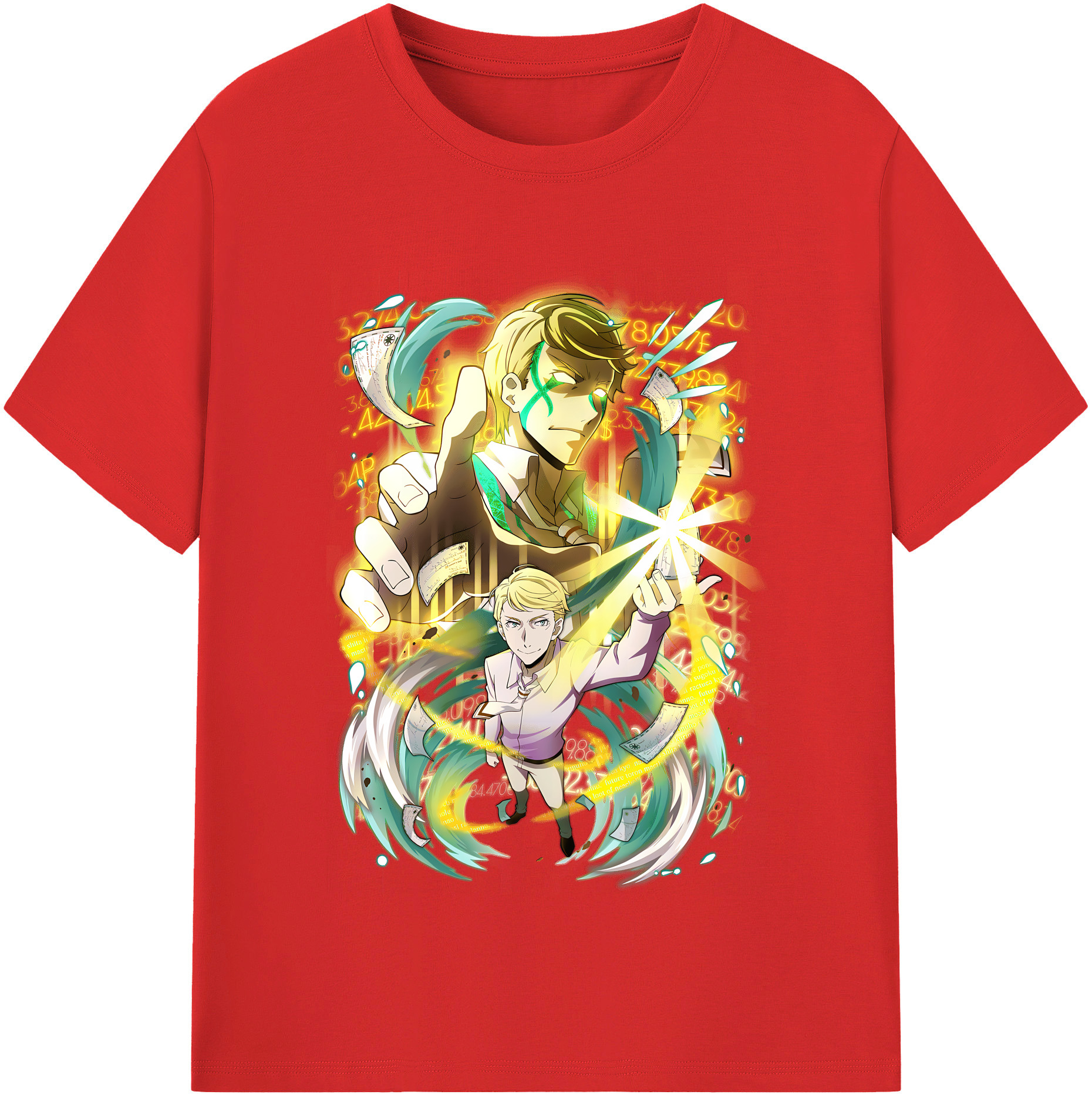 （画像用） 文豪ストレイドッグス Bungo Stray Dogs 綿100％半袖Tシャツ（フロントプリント）