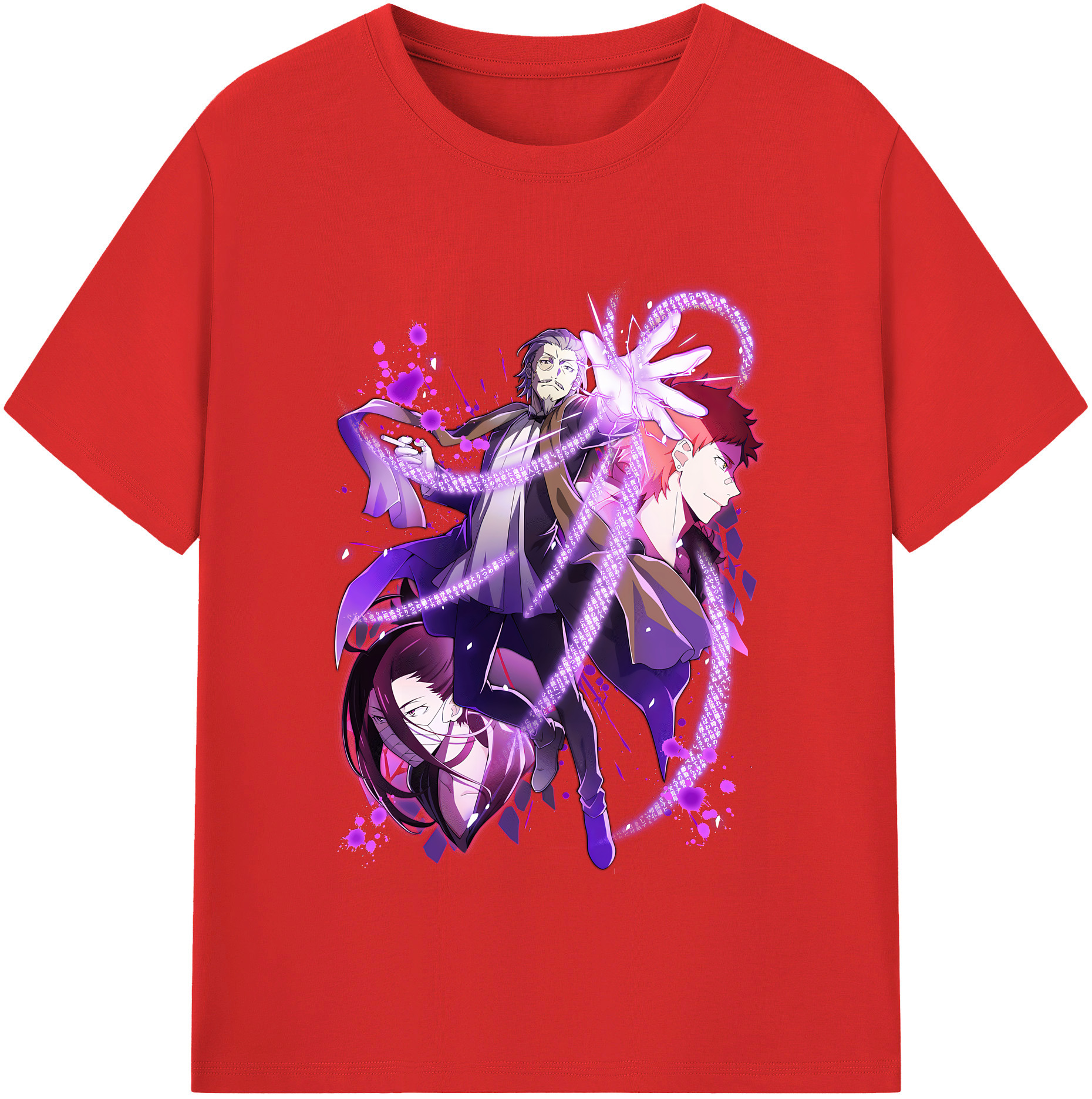 （画像用） 文豪ストレイドッグス Bungo Stray Dogs 綿100％半袖Tシャツ（フロントプリント）