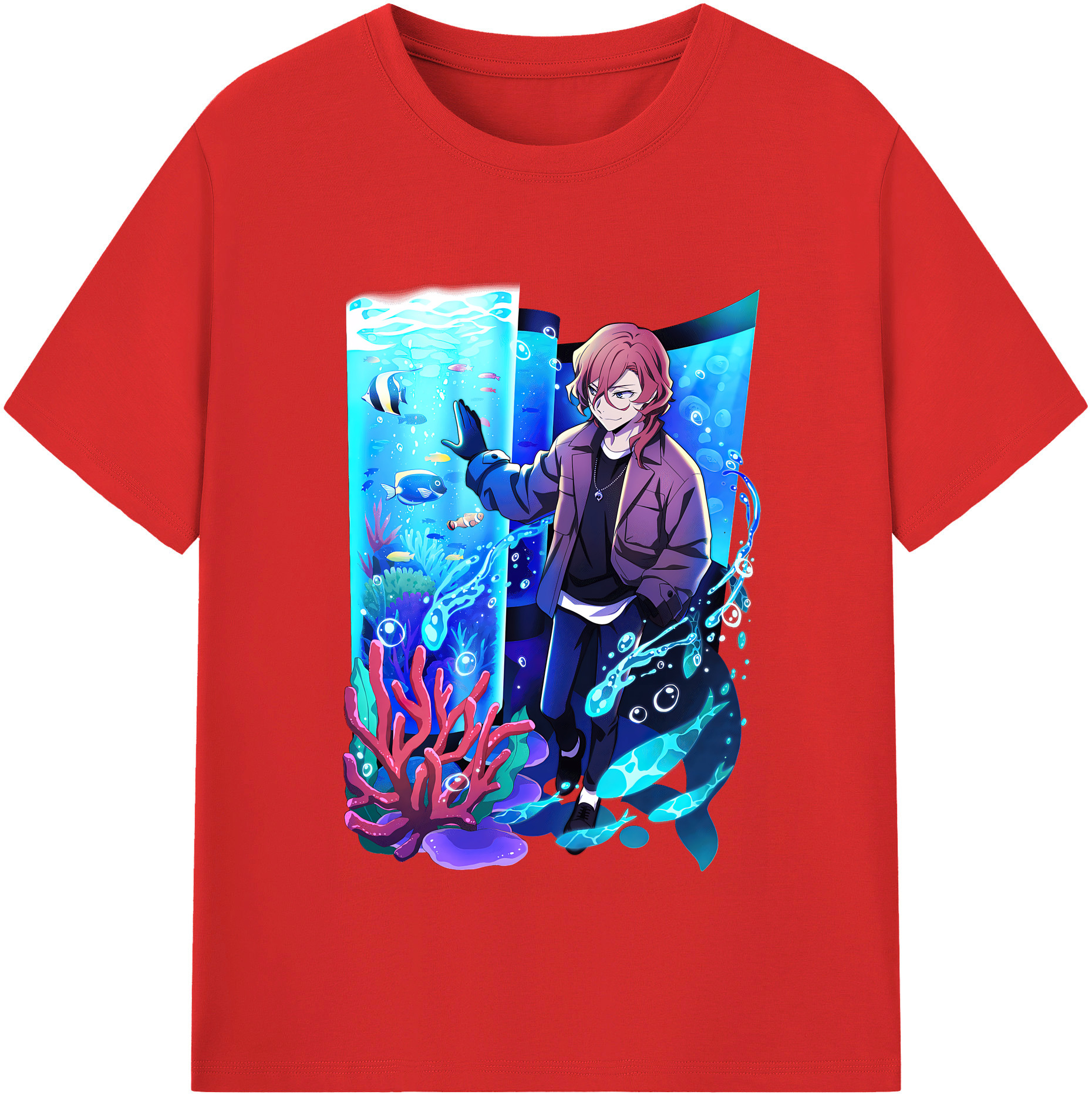 （画像用） 文豪ストレイドッグス Bungo Stray Dogs 綿100％半袖Tシャツ（フロントプリント）