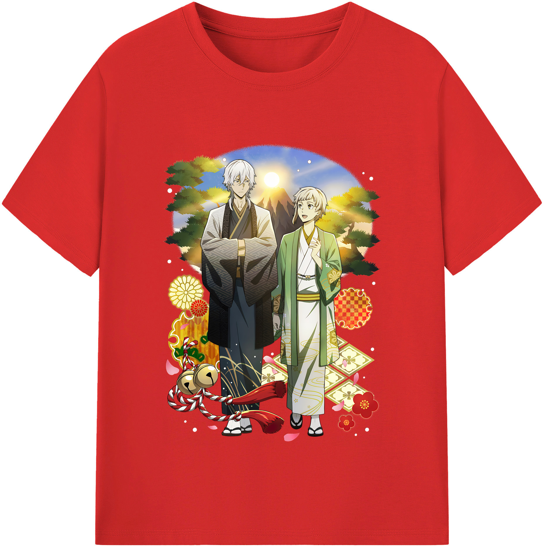 （画像用） 文豪ストレイドッグス Bungo Stray Dogs 綿100％半袖Tシャツ（フロントプリント）