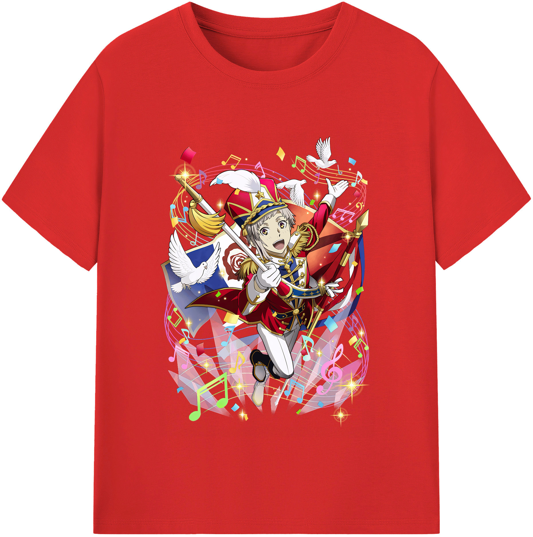 （画像用） 文豪ストレイドッグス Bungo Stray Dogs 綿100％半袖Tシャツ（フロントプリント）