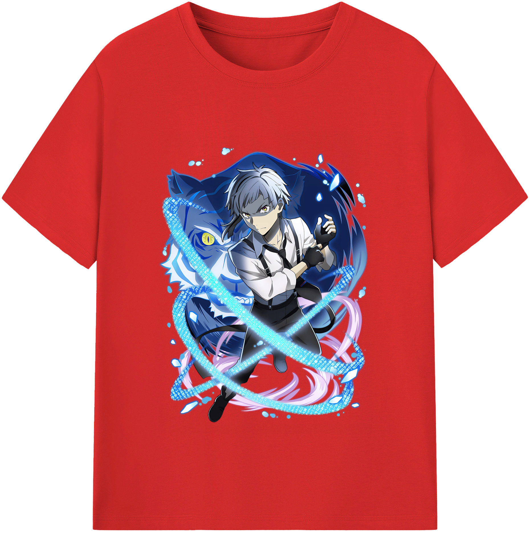 （画像用） 文豪ストレイドッグス Bungo Stray Dogs 綿100％半袖Tシャツ（フロントプリント）