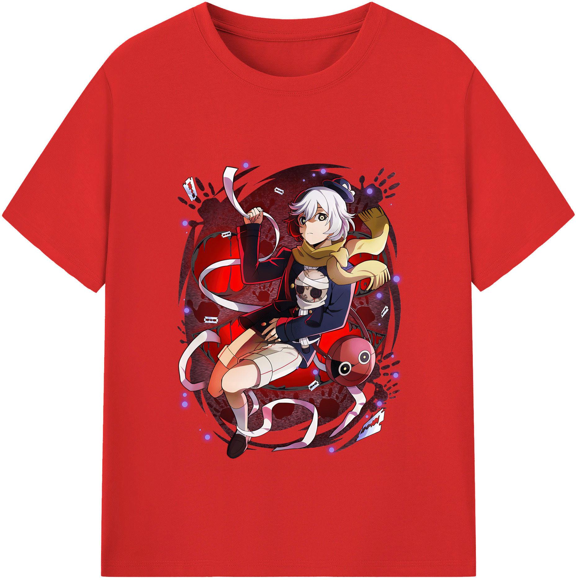 （画像用） 文豪ストレイドッグス Bungo Stray Dogs 綿100％半袖Tシャツ（フロントプリント）