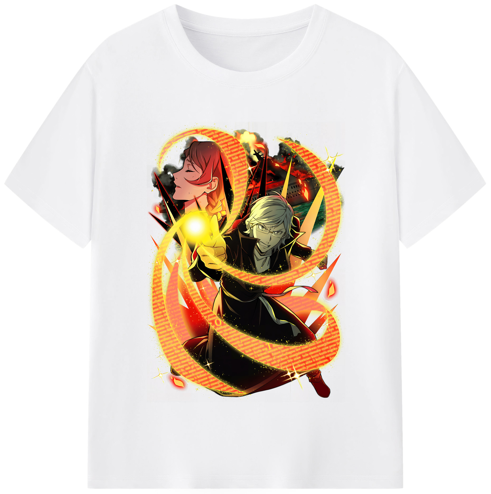 （画像用） 文豪ストレイドッグス Bungo Stray Dogs 綿100％半袖Tシャツ（フロントプリント）