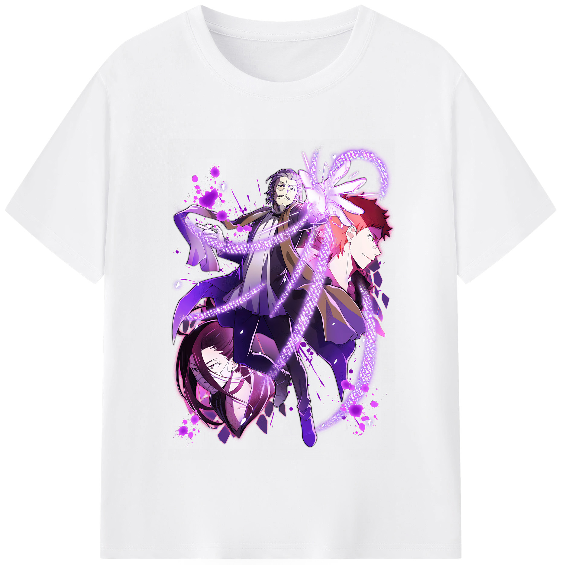 （画像用） 文豪ストレイドッグス Bungo Stray Dogs 綿100％半袖Tシャツ（フロントプリント）