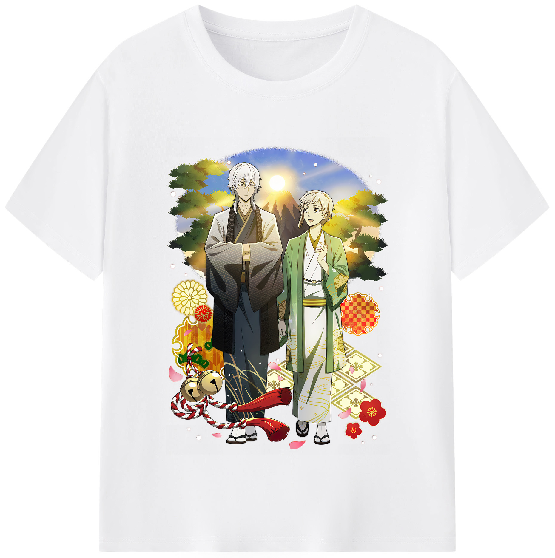 （画像用） 文豪ストレイドッグス Bungo Stray Dogs 綿100％半袖Tシャツ（フロントプリント）