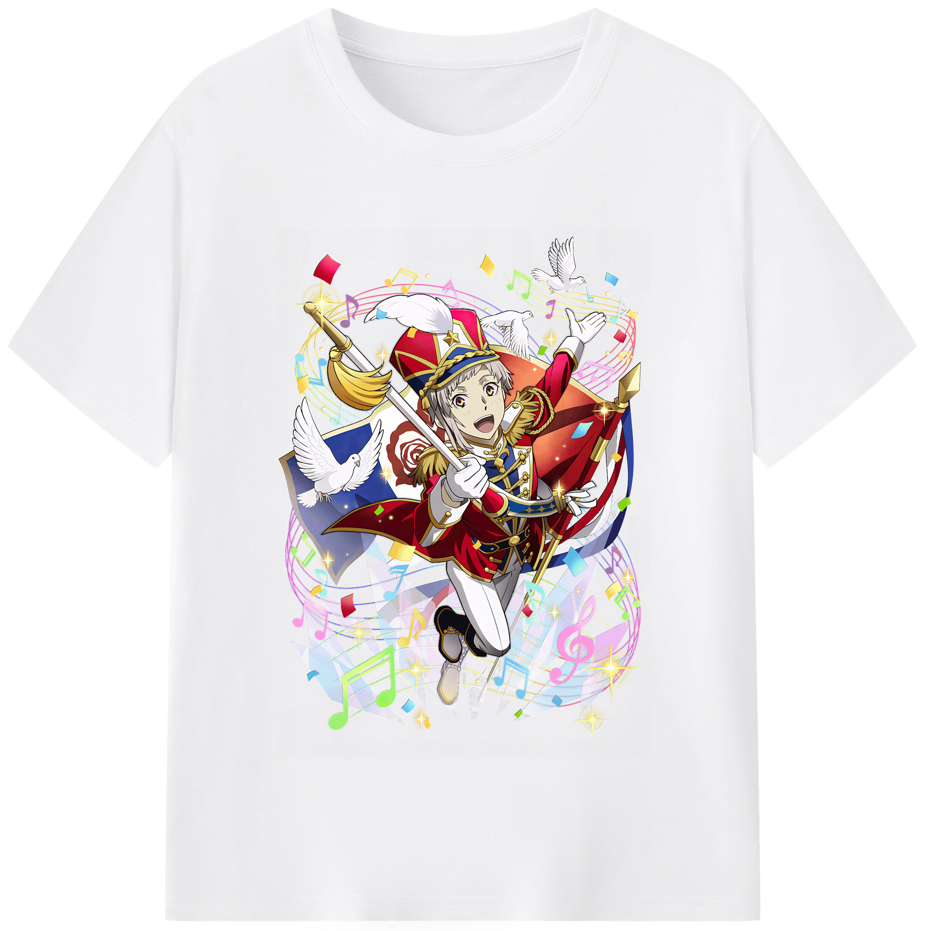 （画像用） 文豪ストレイドッグス Bungo Stray Dogs 綿100％半袖Tシャツ（フロントプリント）