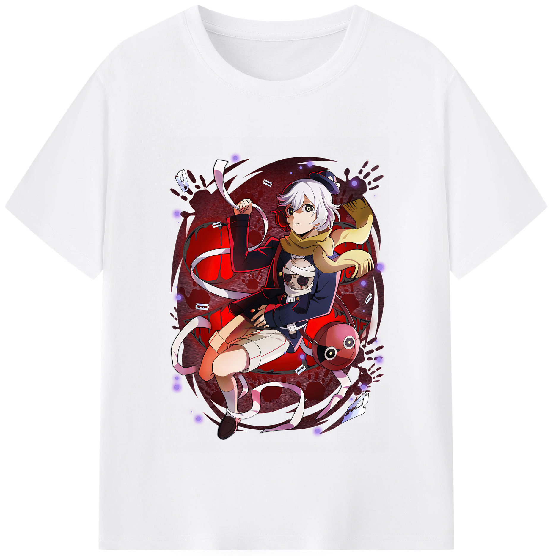 （画像用） 文豪ストレイドッグス Bungo Stray Dogs 綿100％半袖Tシャツ（フロントプリント）