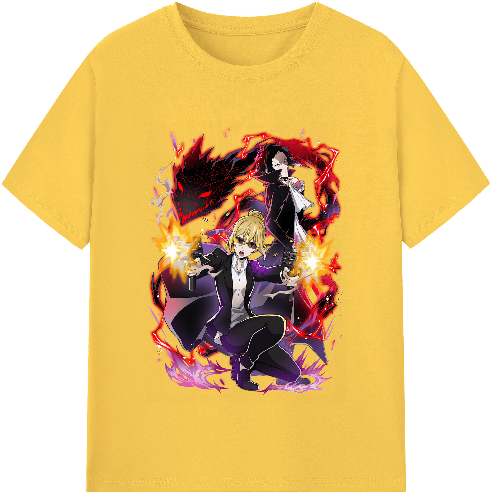 （画像用） 文豪ストレイドッグス Bungo Stray Dogs 綿100％半袖Tシャツ（フロントプリント）