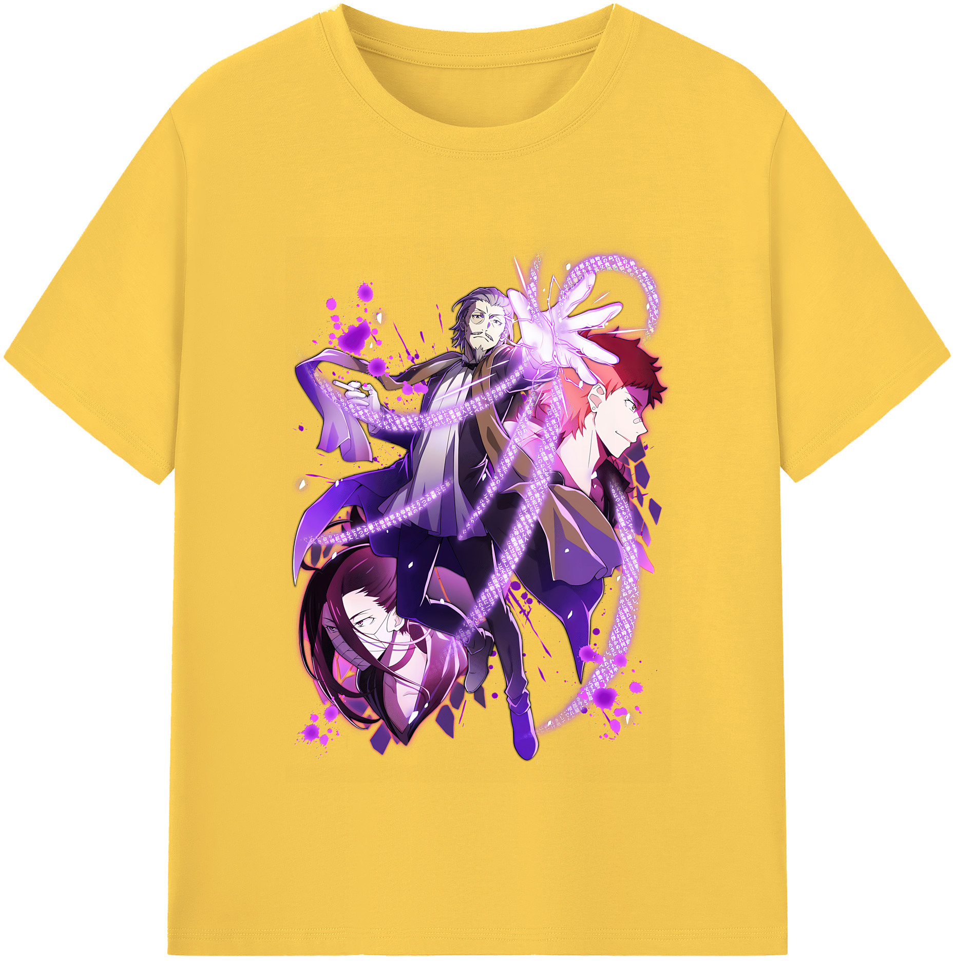 （画像用） 文豪ストレイドッグス Bungo Stray Dogs 綿100％半袖Tシャツ（フロントプリント）