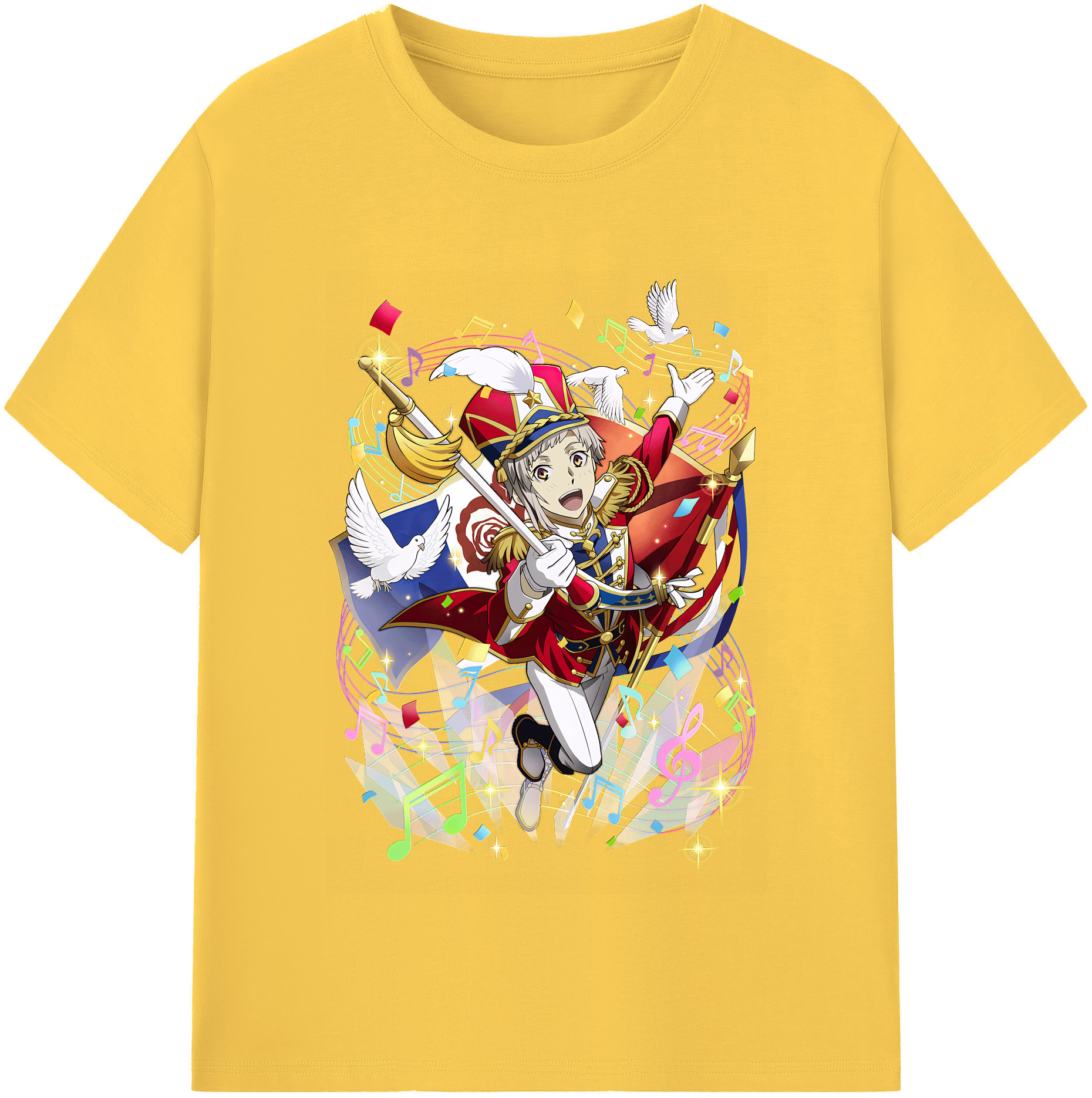 （画像用） 文豪ストレイドッグス Bungo Stray Dogs 綿100％半袖Tシャツ（フロントプリント）