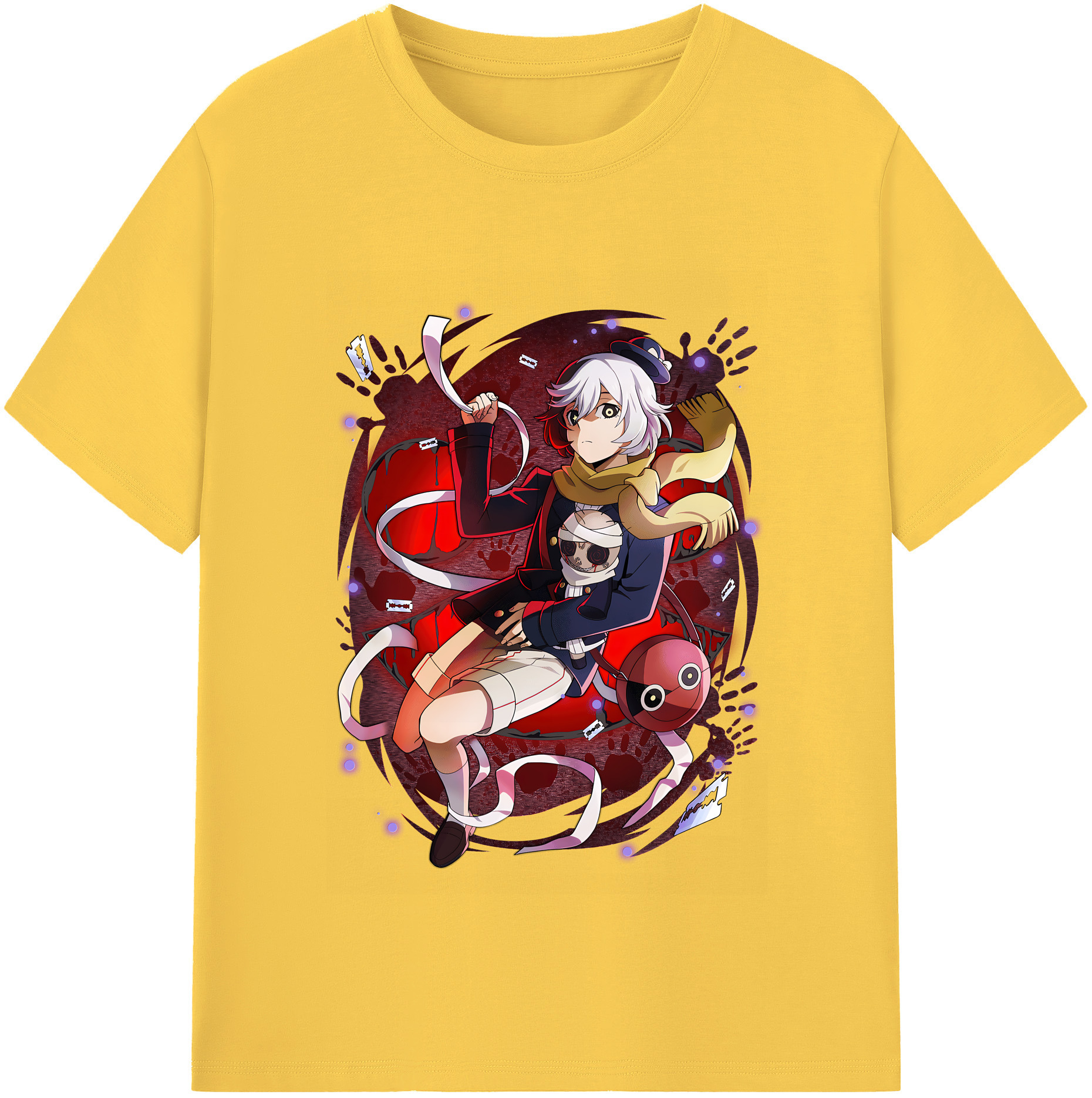 （画像用） 文豪ストレイドッグス Bungo Stray Dogs 綿100％半袖Tシャツ（フロントプリント）