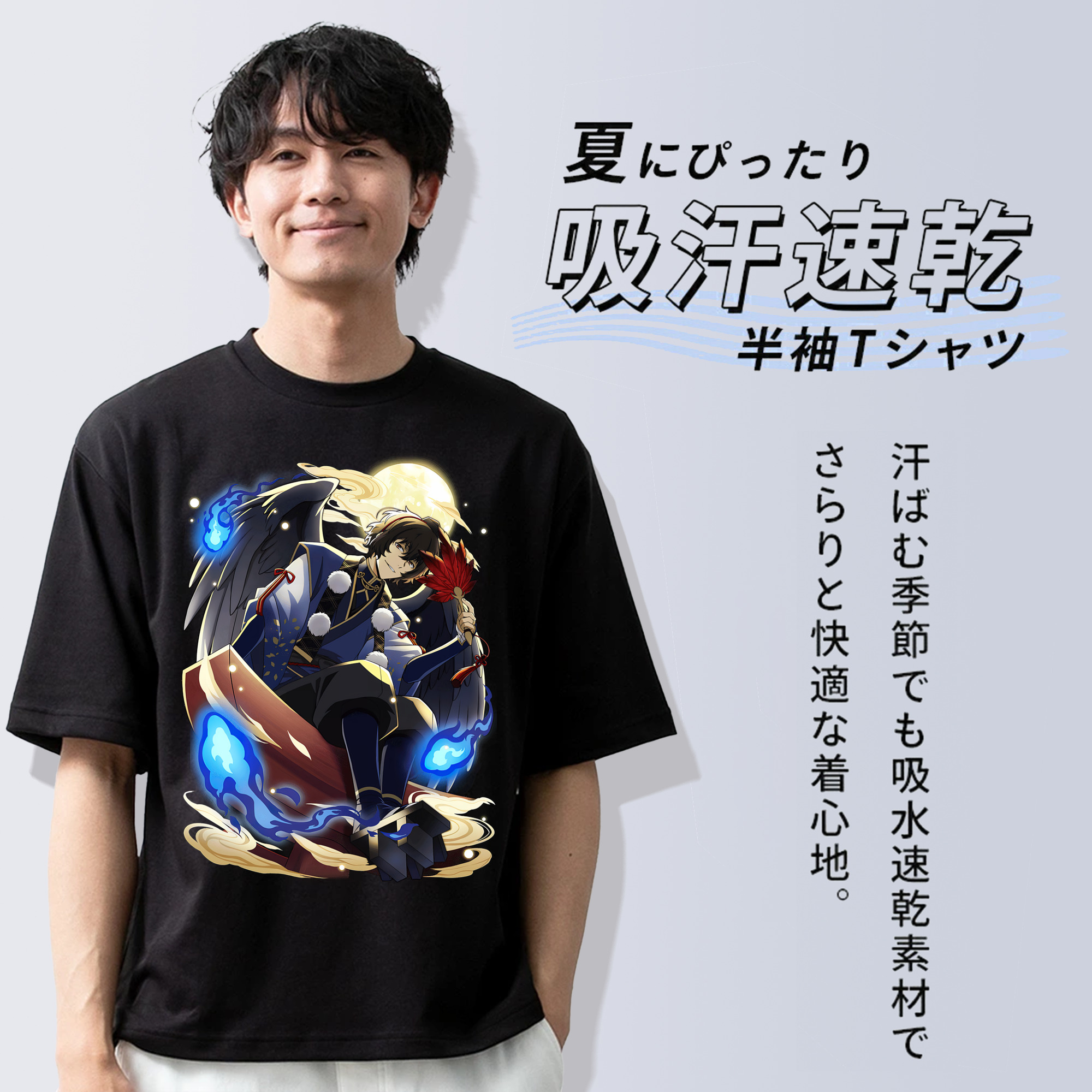 文豪ストレイドッグス Bungo Stray Dogs 綿100％半袖Tシャツ（フロントプリント）
